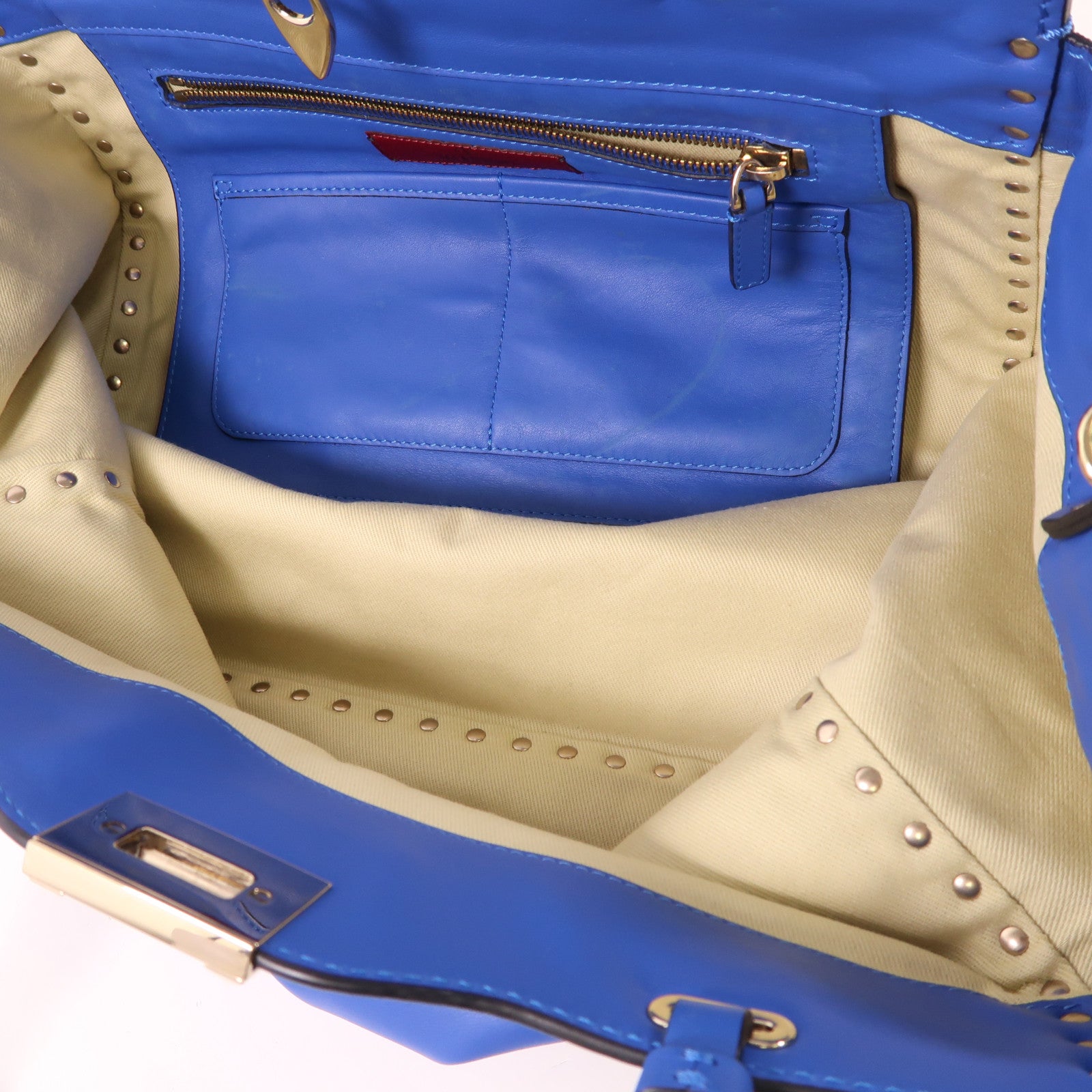 Valentino 牛皮皮革2 Way Shoulder Bag金扣手挽肩背兩用袋