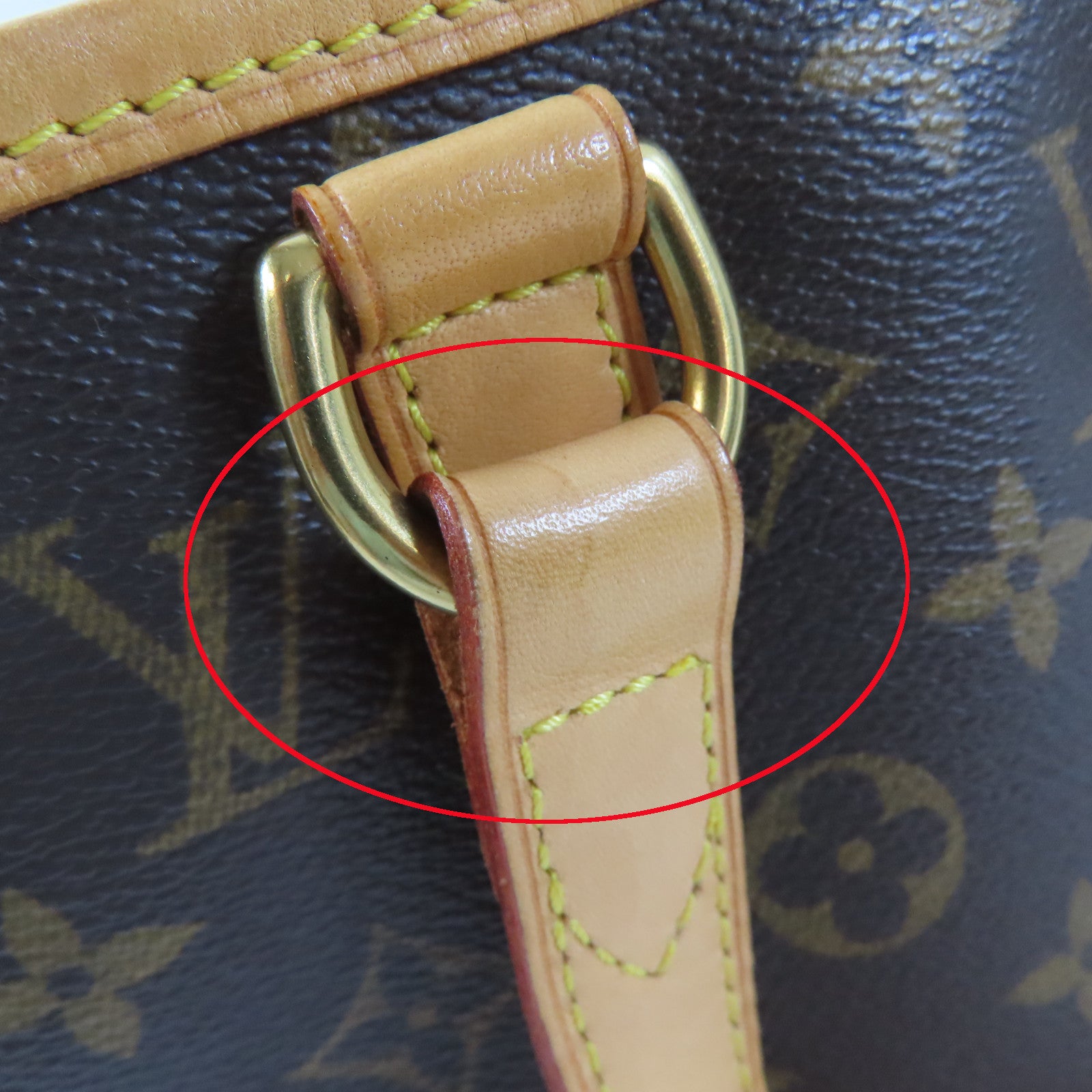 LOUIS VUITTON Monogram Batignolles金扣手挽袋啡色