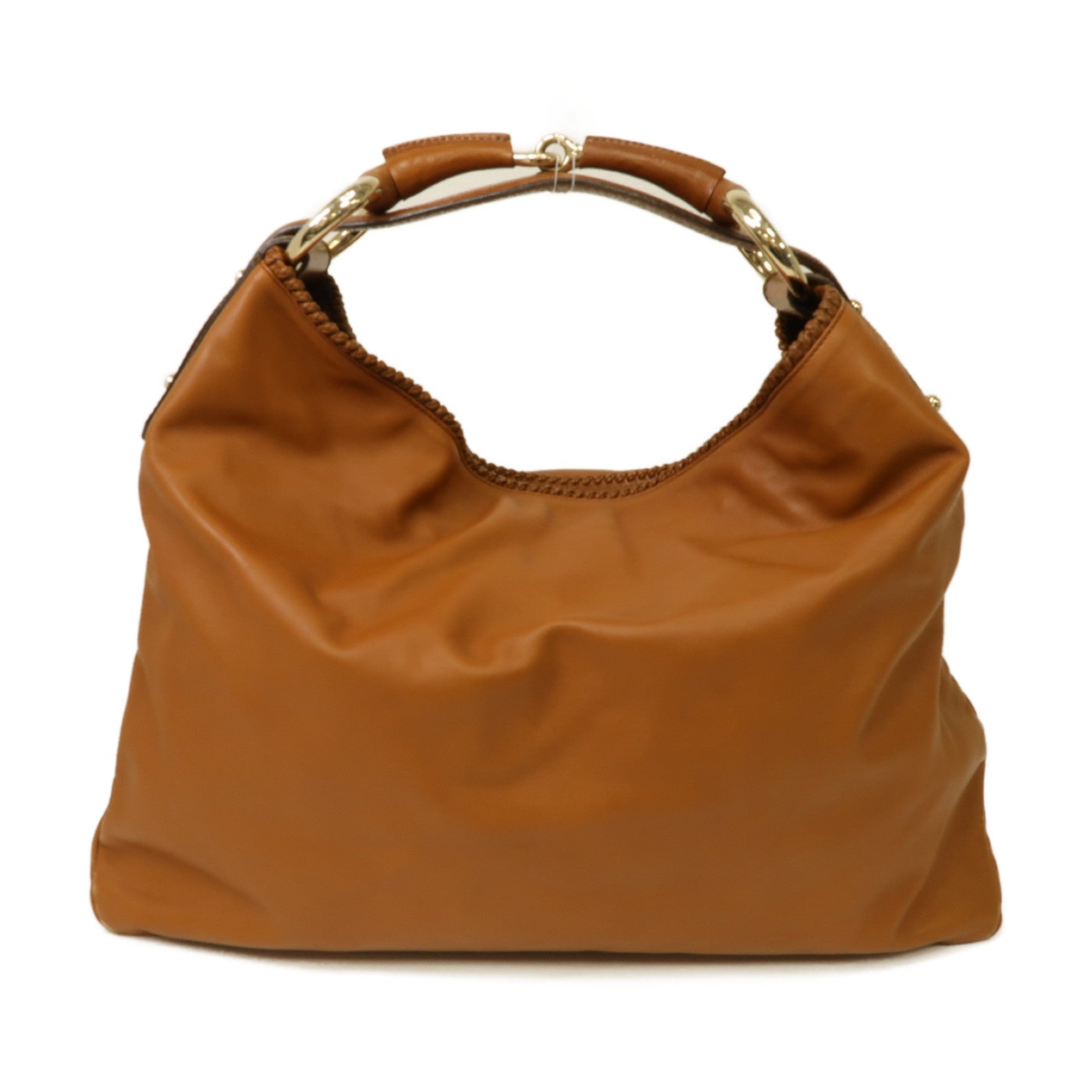 GUCCI 牛皮皮革Shoulder Bag銀扣肩背袋啡色