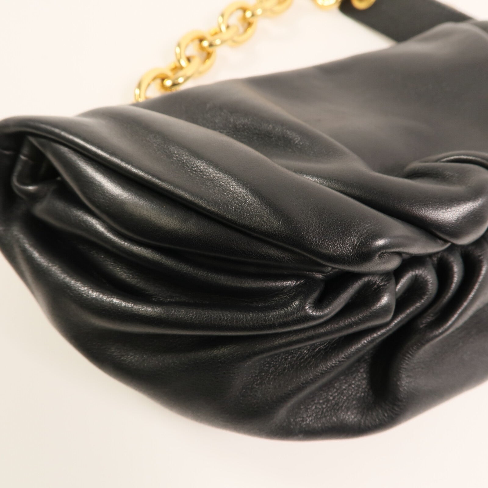 BOTTEGA VENETA 羊皮皮革Belt Chain Shoulder金扣鏈帶肩背袋