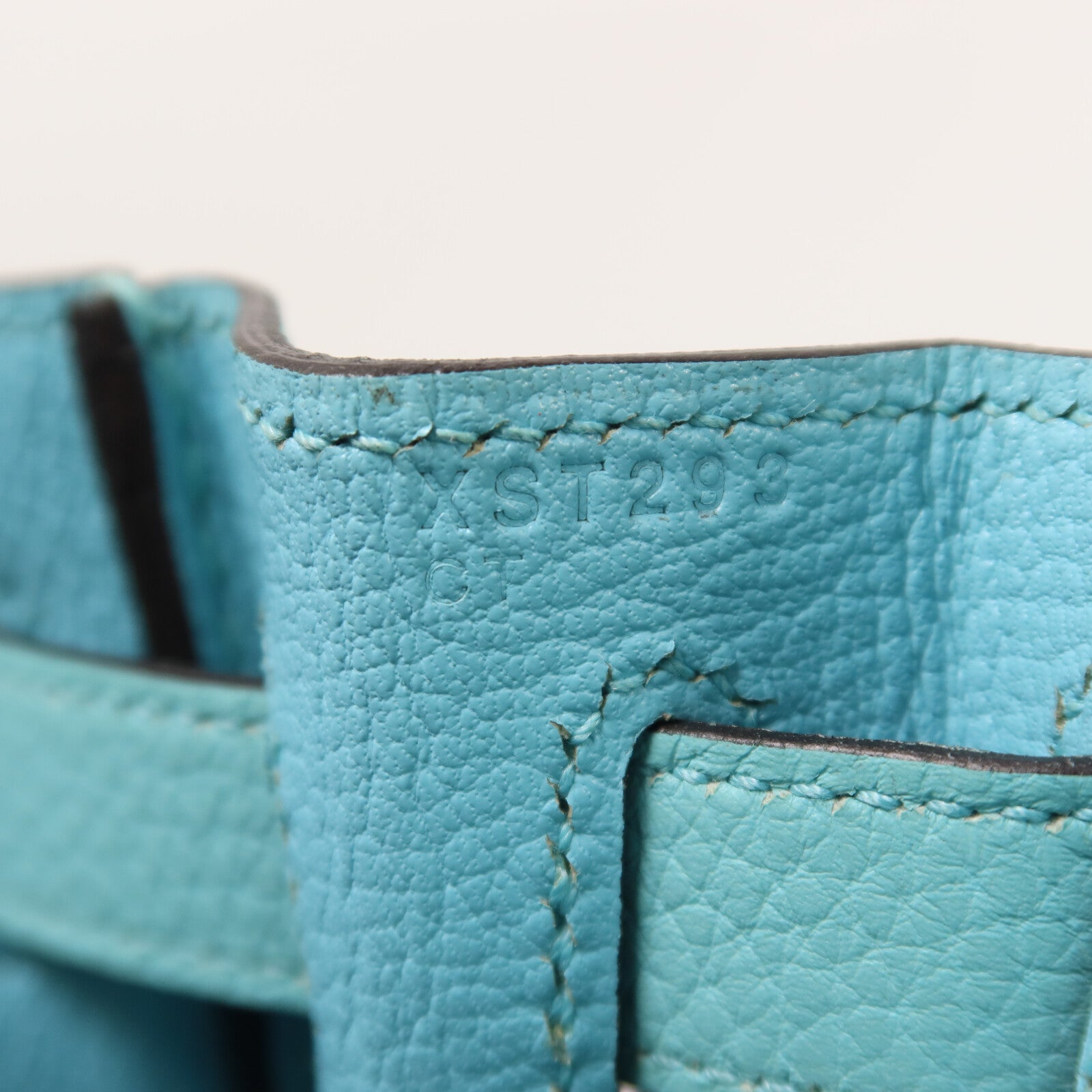 HERMES Togo皮革Kelly 28手挽肩背兩用袋Bleu Atoll