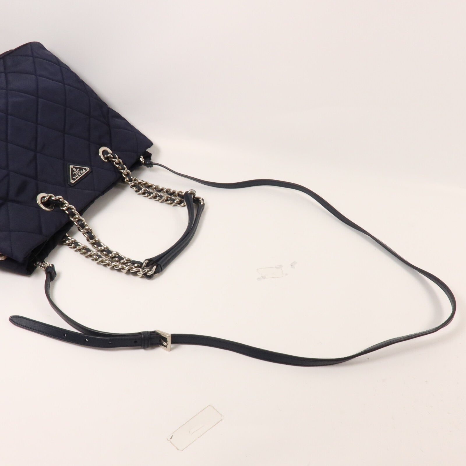 PRADA 尼龍Quilted Chain Shoulder鏈帶手挽肩背兩用袋