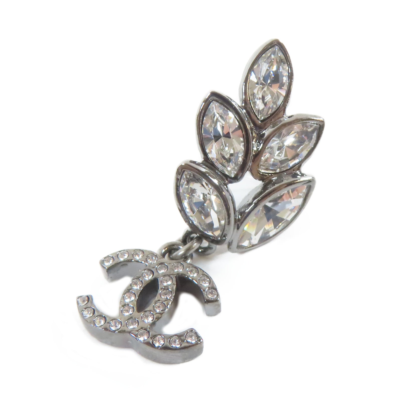 CHANEL 【激減優惠】PVC/金屬Earrings耳環銀色