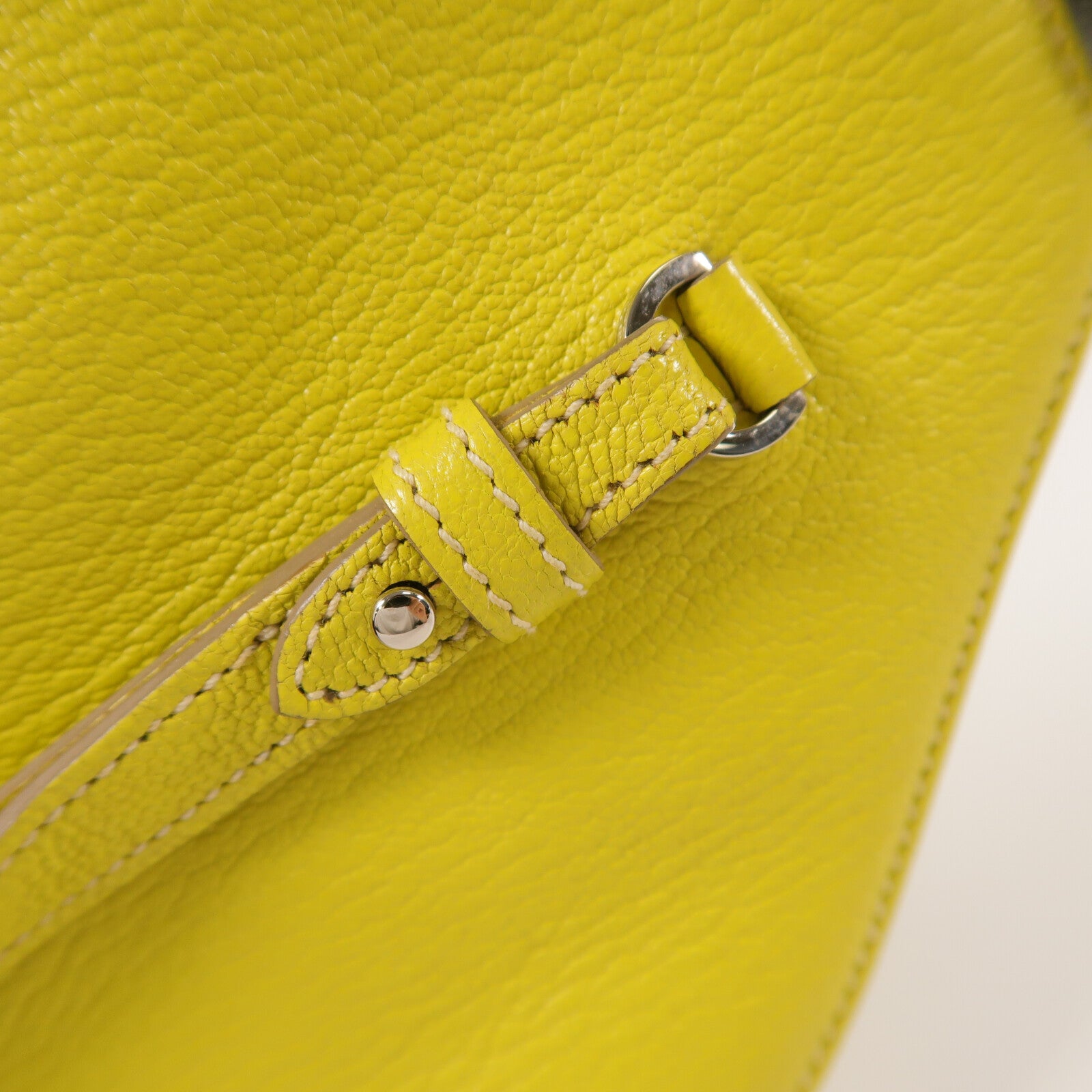 HERMES Chevre皮革Lemon Tutti Frutti Clutch手拿包Lime