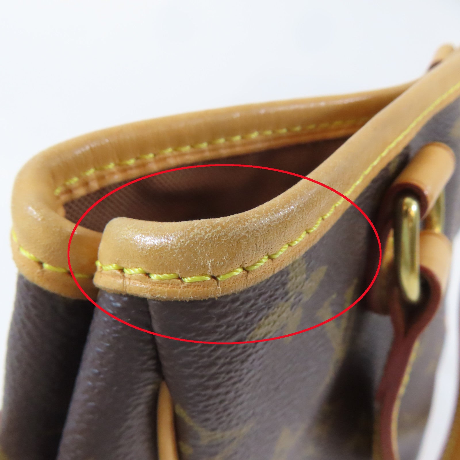 LOUIS VUITTON Monogram Batignolles金扣手挽袋啡色