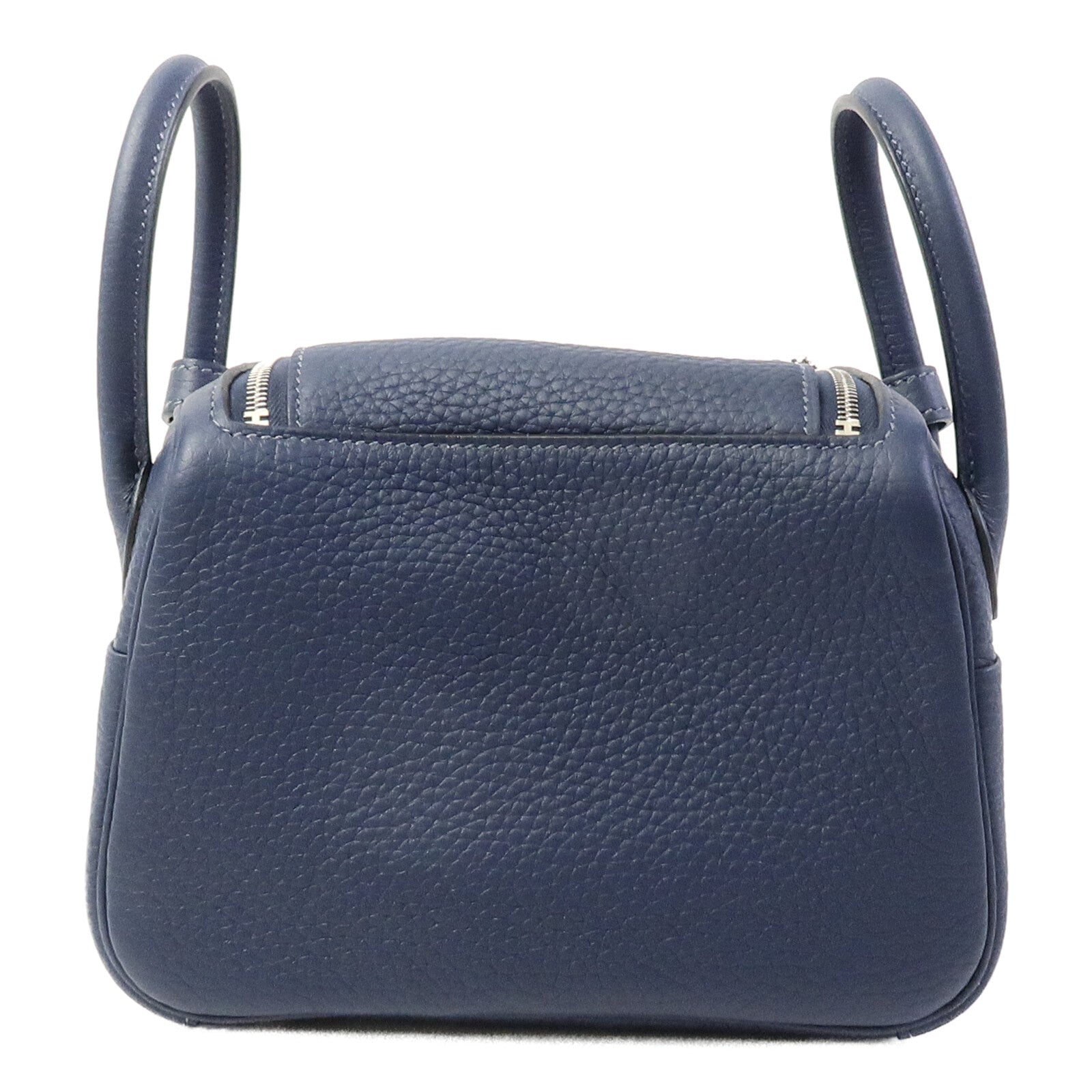 HERMES Clemence皮革Mini Lindy手挽肩背兩用袋Bleu De Prusse