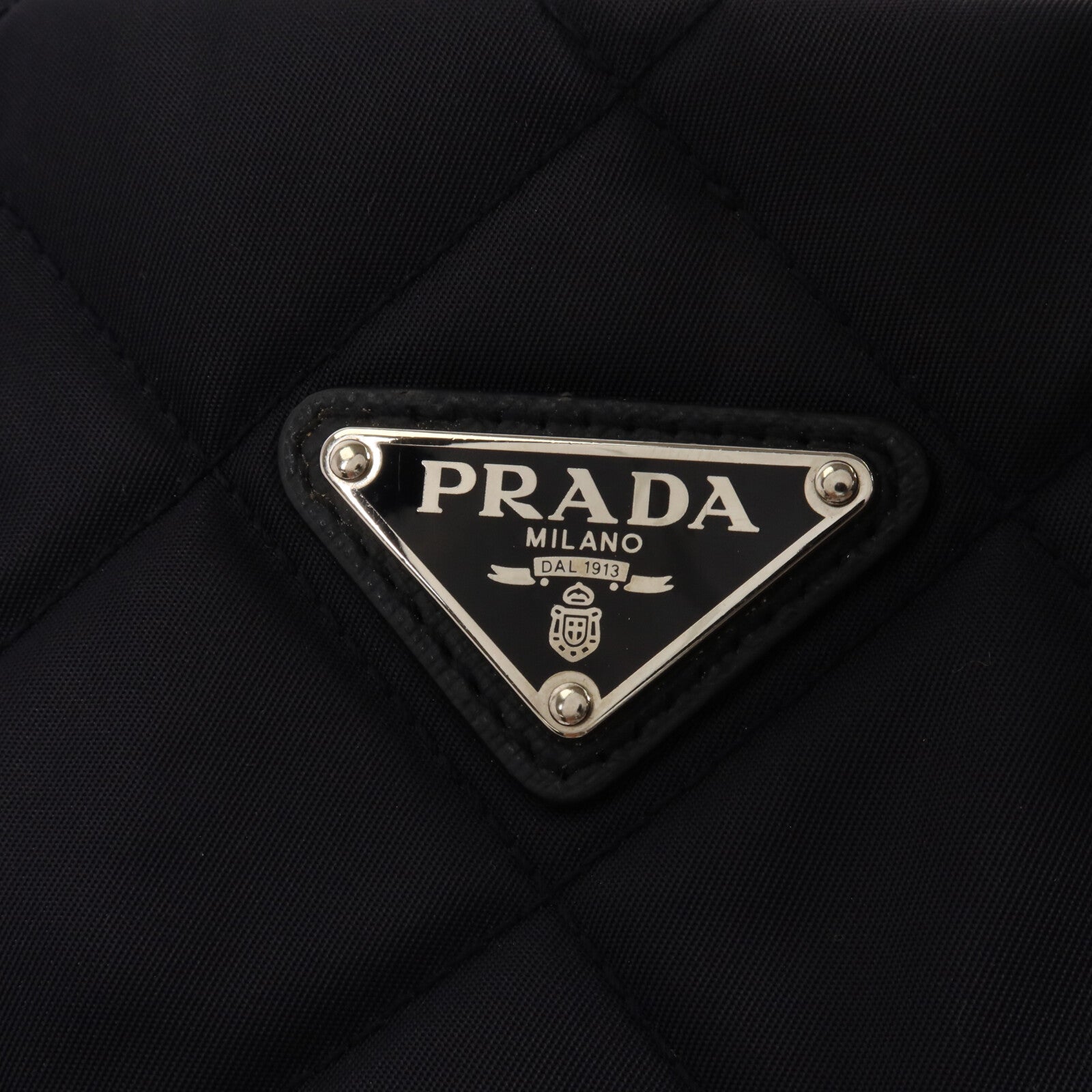 PRADA 尼龍Quilted Chain Shoulder鏈帶手挽肩背兩用袋
