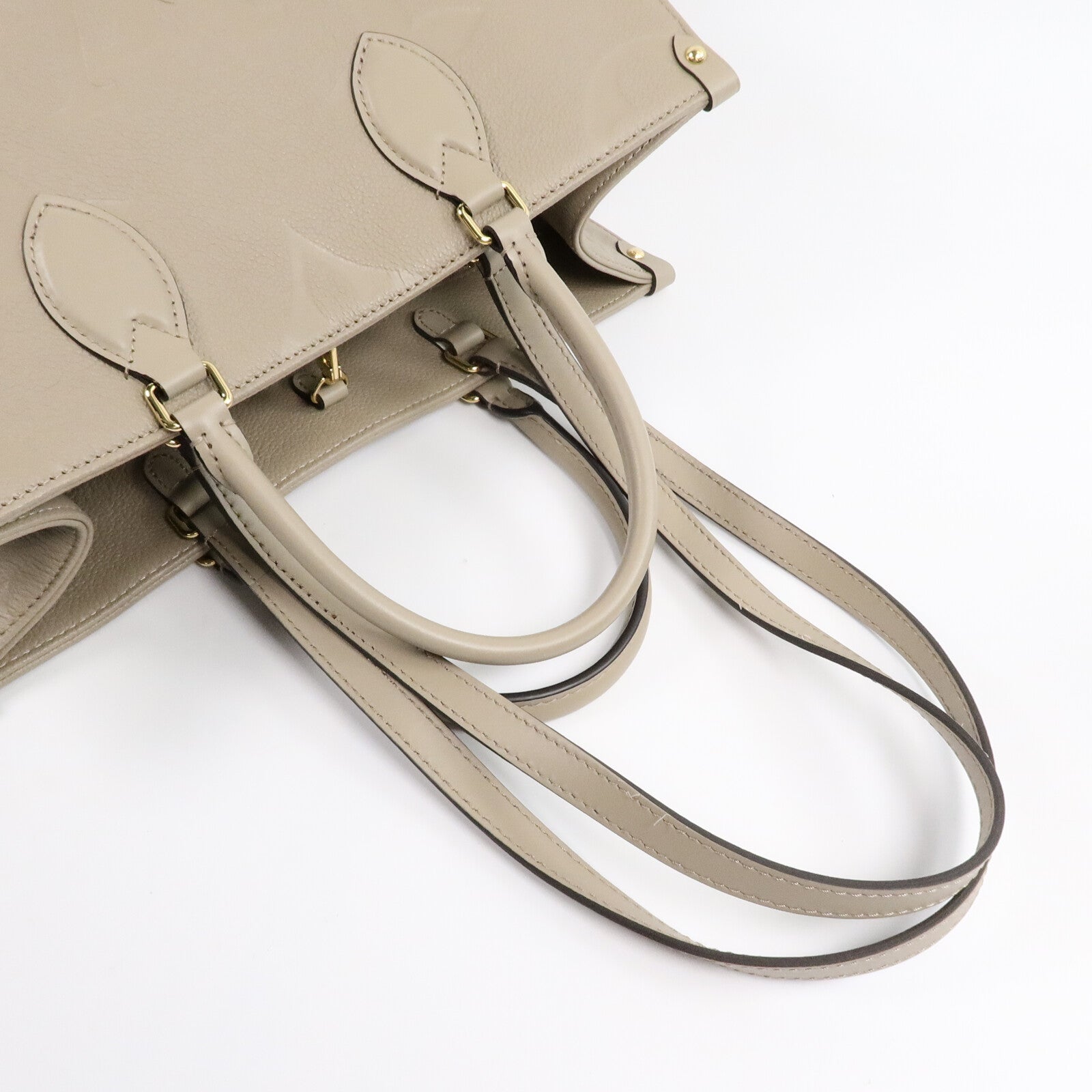 LOUIS VUITTON Monogram Empreinte On The Go MM金扣手挽肩背兩用袋