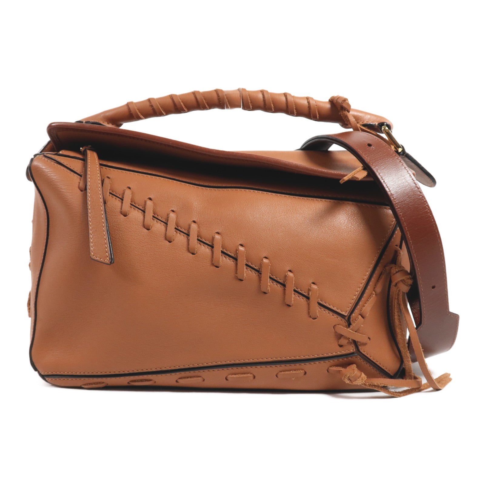 LOEWE 牛皮皮革Puzzle Medium金扣手挽肩背兩用袋