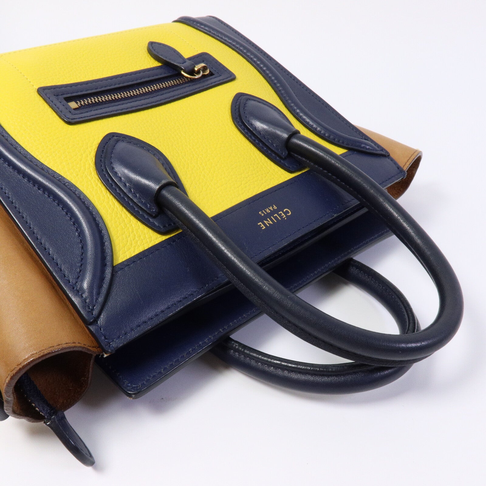 CELINE 牛皮皮革Nano Luggage手挽肩背兩用袋
