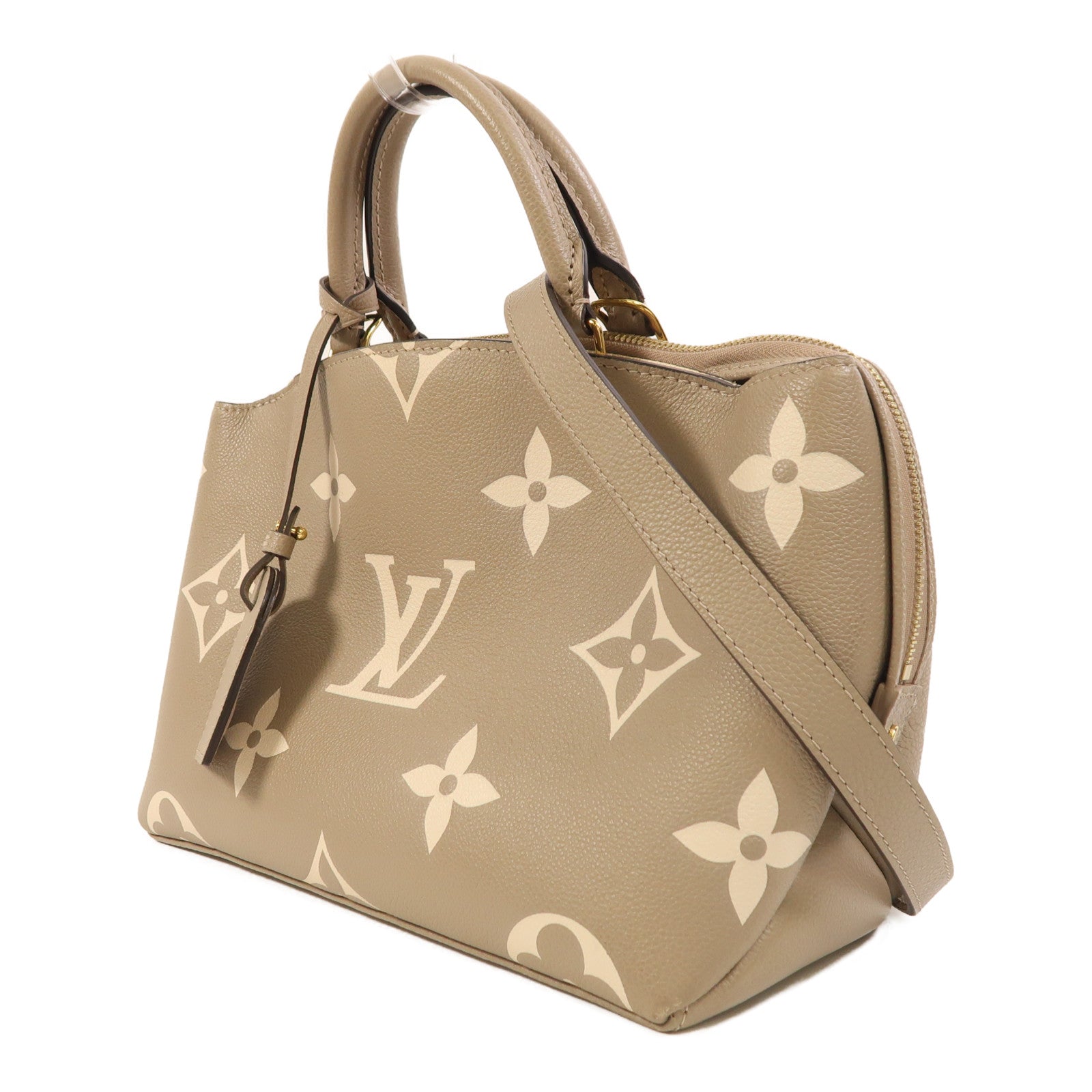 LOUIS VUITTON Monogram Empreinte Petit Palais金扣手挽肩背兩用袋