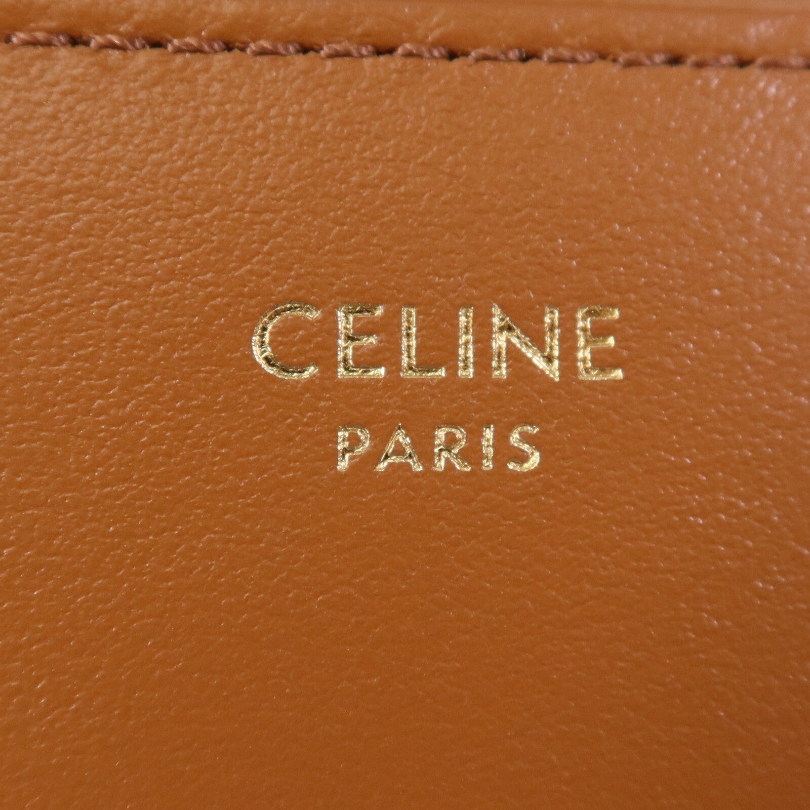 CELINE 塗層帆布Compact Wallet With Coin Triomphe金扣錢包
