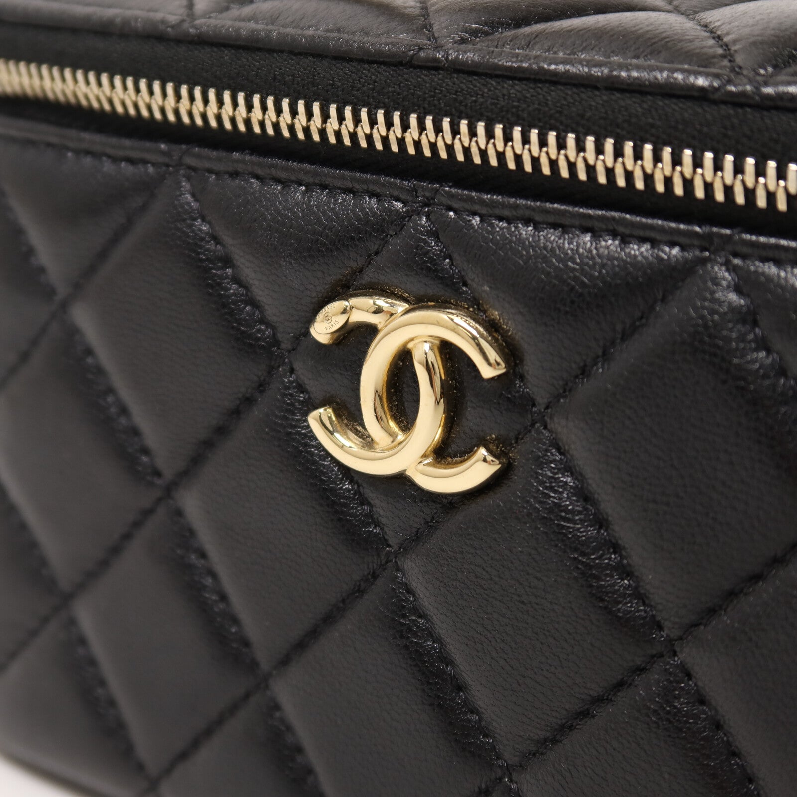 CHANEL 羊皮皮革Vanity Case With Top Handle鏈帶手挽肩背兩用袋