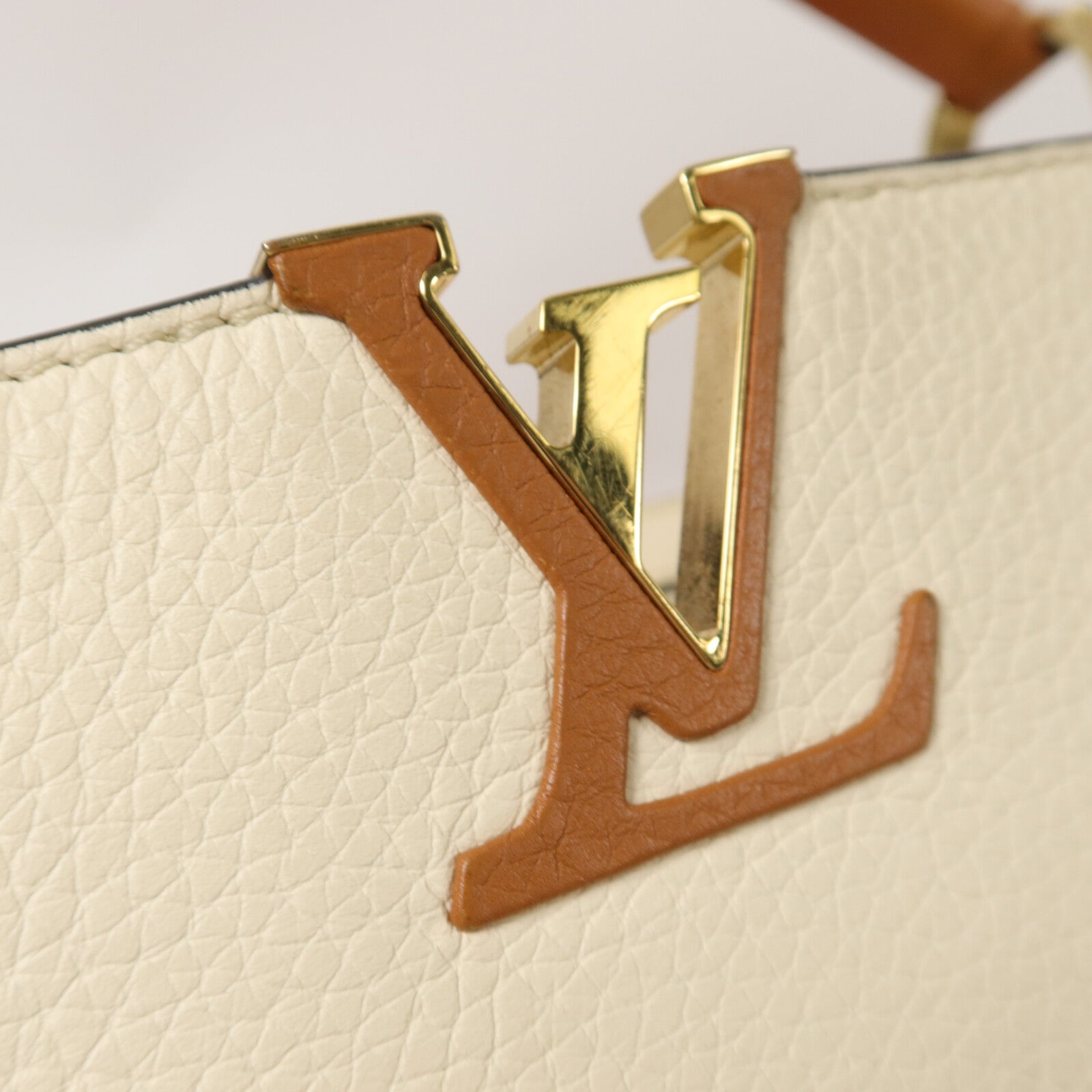 LOUIS VUITTON 牛皮皮革Capucines BB手挽肩背兩用袋