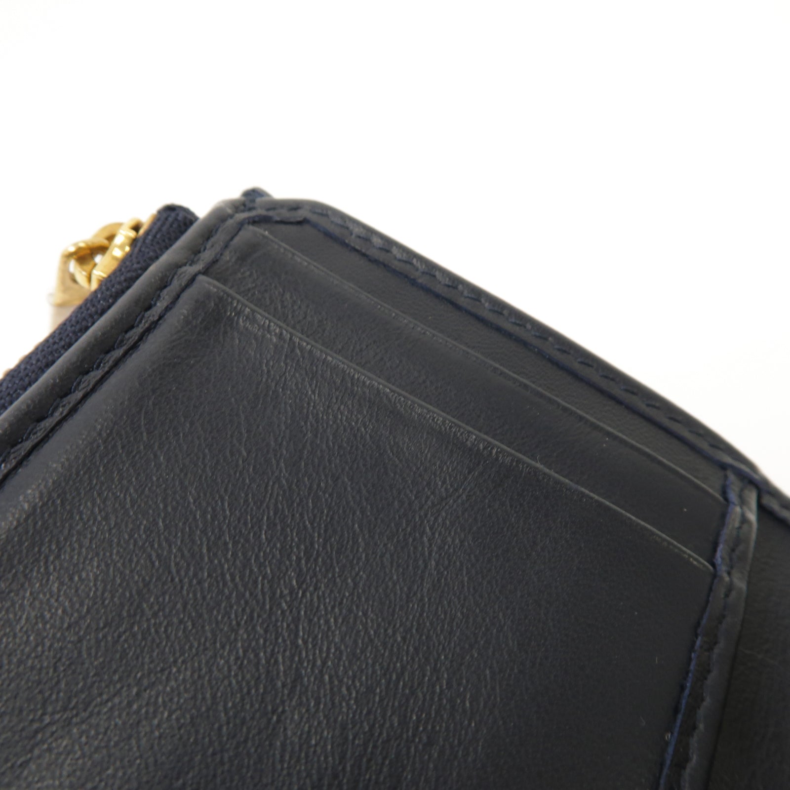 Dior 【激減優惠】帆布Saddle Lotus Wallet金扣錢包藍色