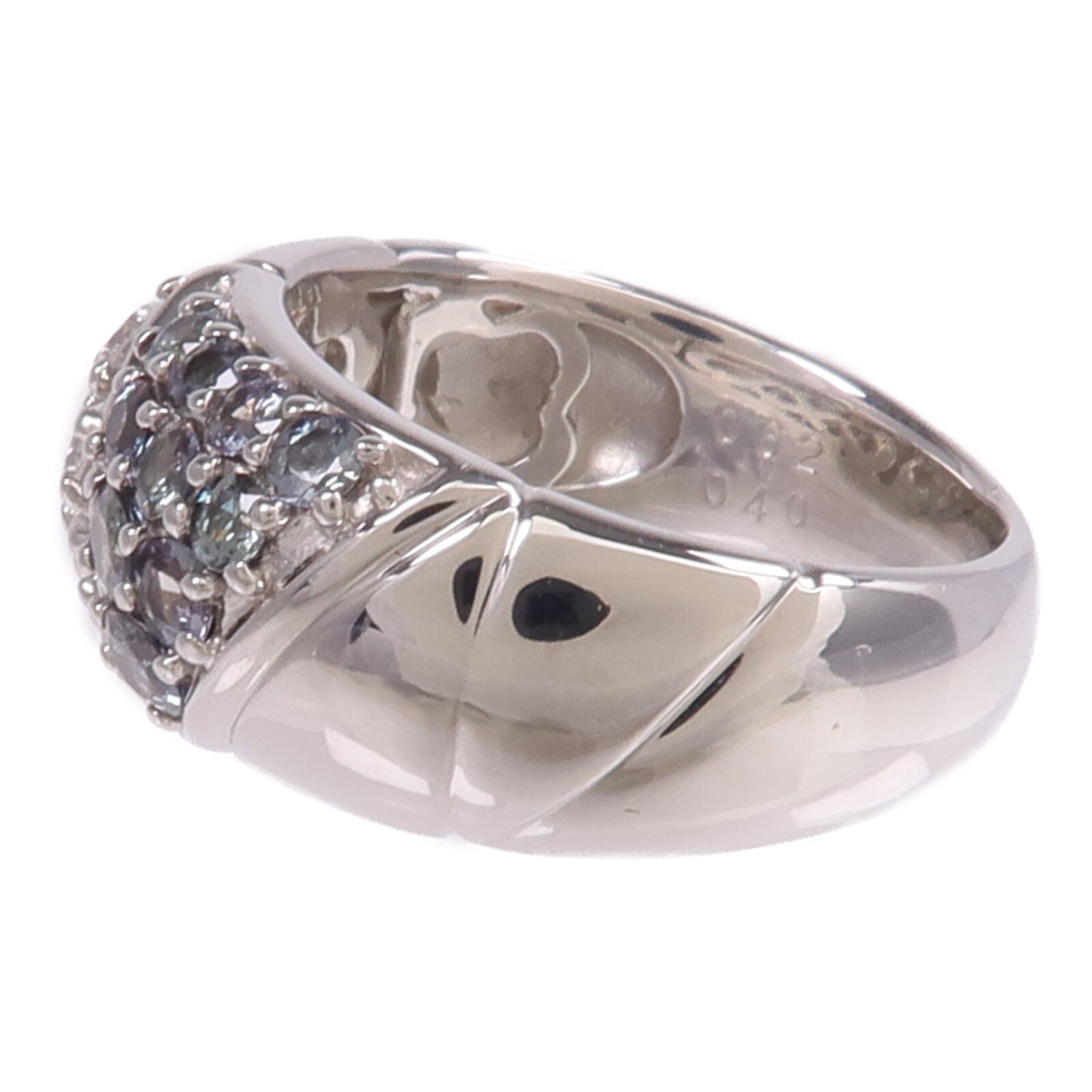 JEWELRY PT900鉑金Alexandrite Diamond Ring亞歷山大石/鑽石戒指US#6.5