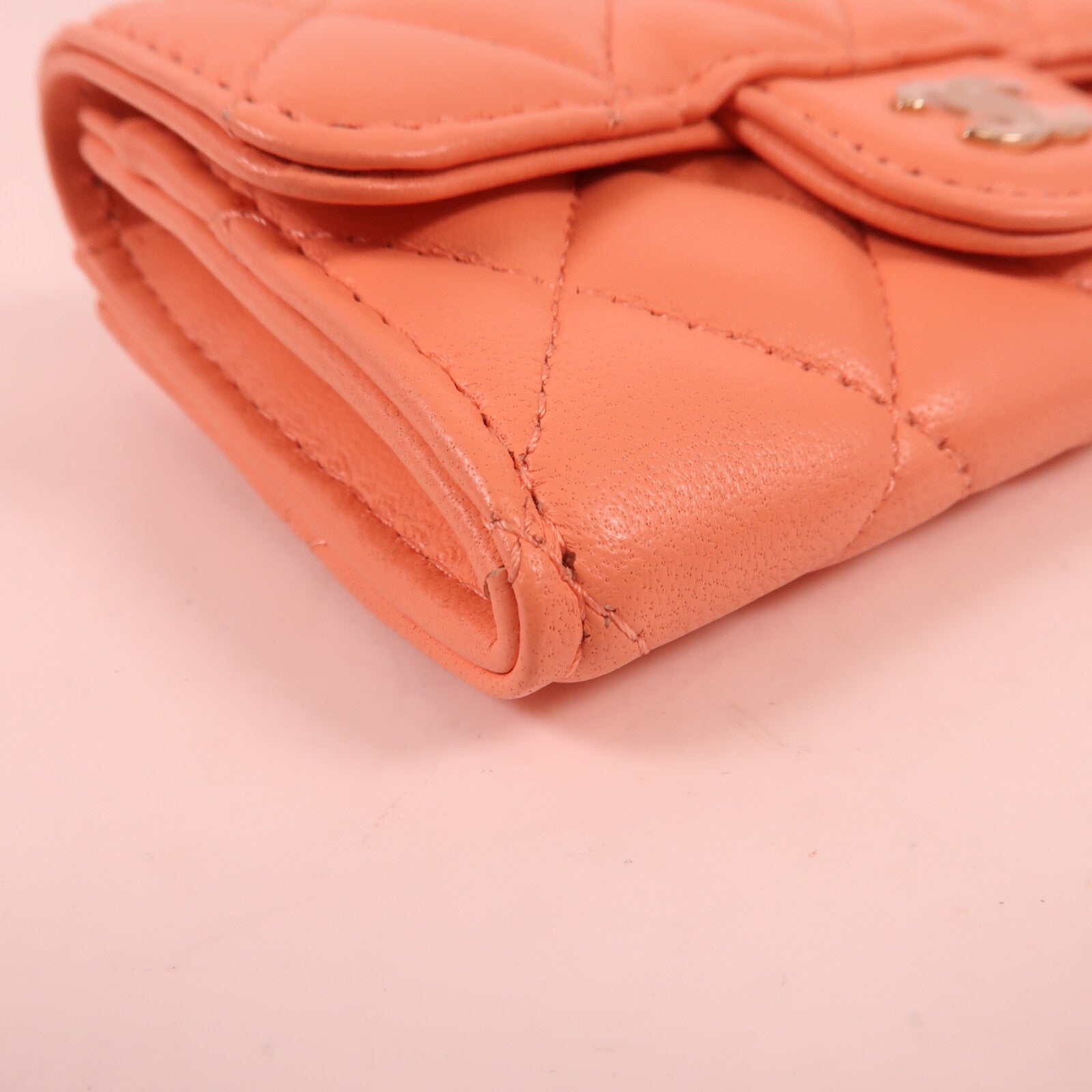 CHANEL 羊皮皮革Card Case金扣卡片套