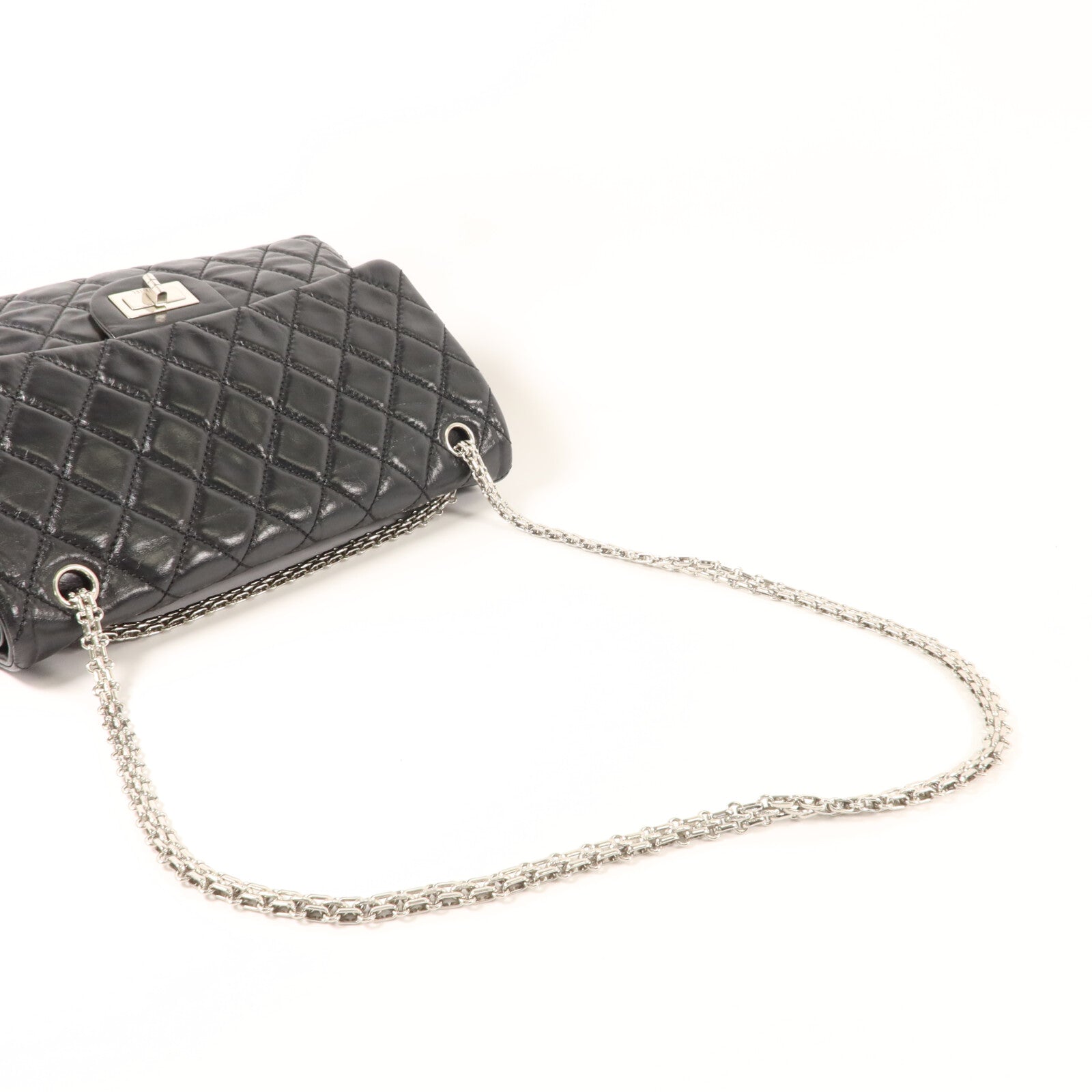 CHANEL 牛皮皮革2.55鏈帶肩背袋