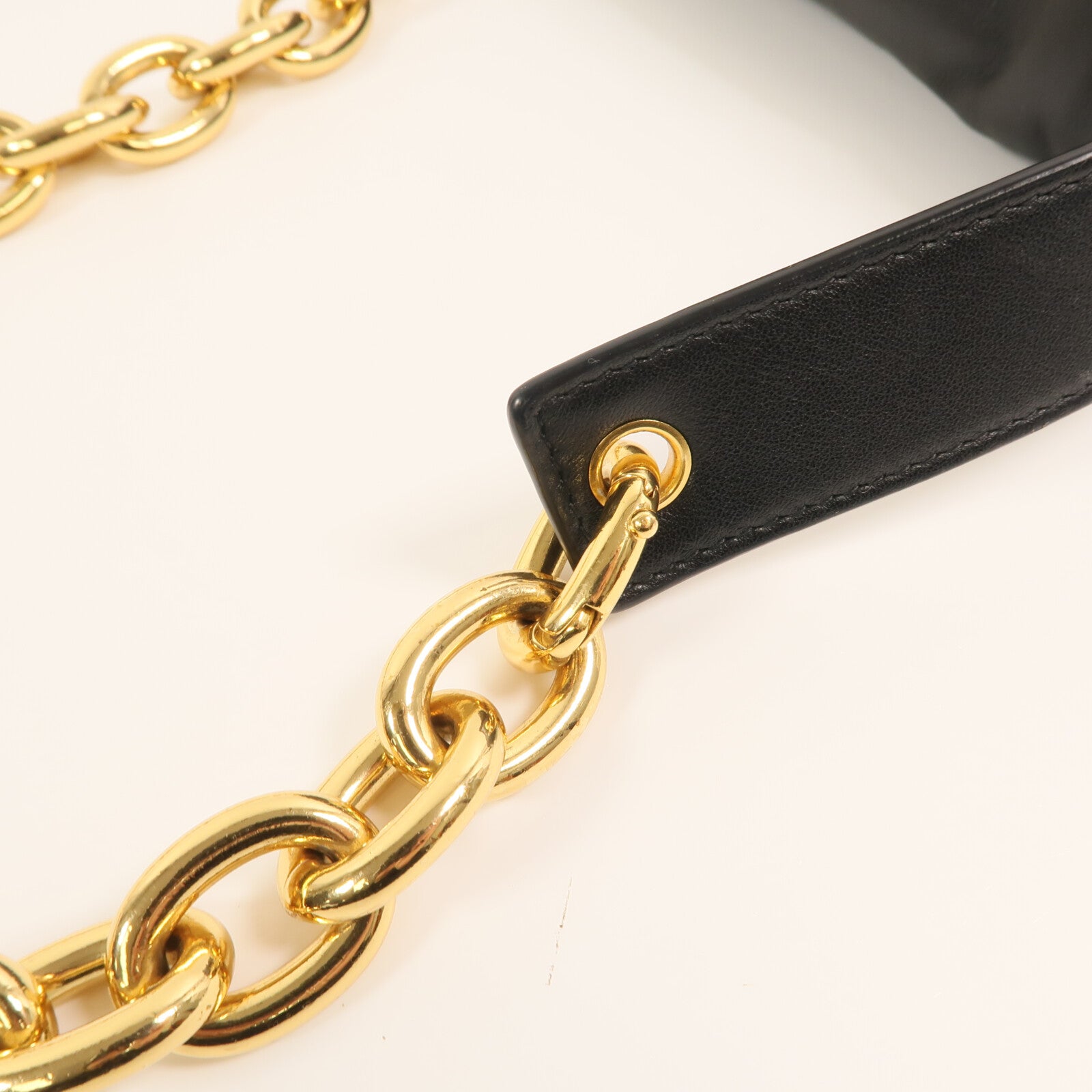 BOTTEGA VENETA 羊皮皮革Belt Chain Shoulder金扣鏈帶肩背袋