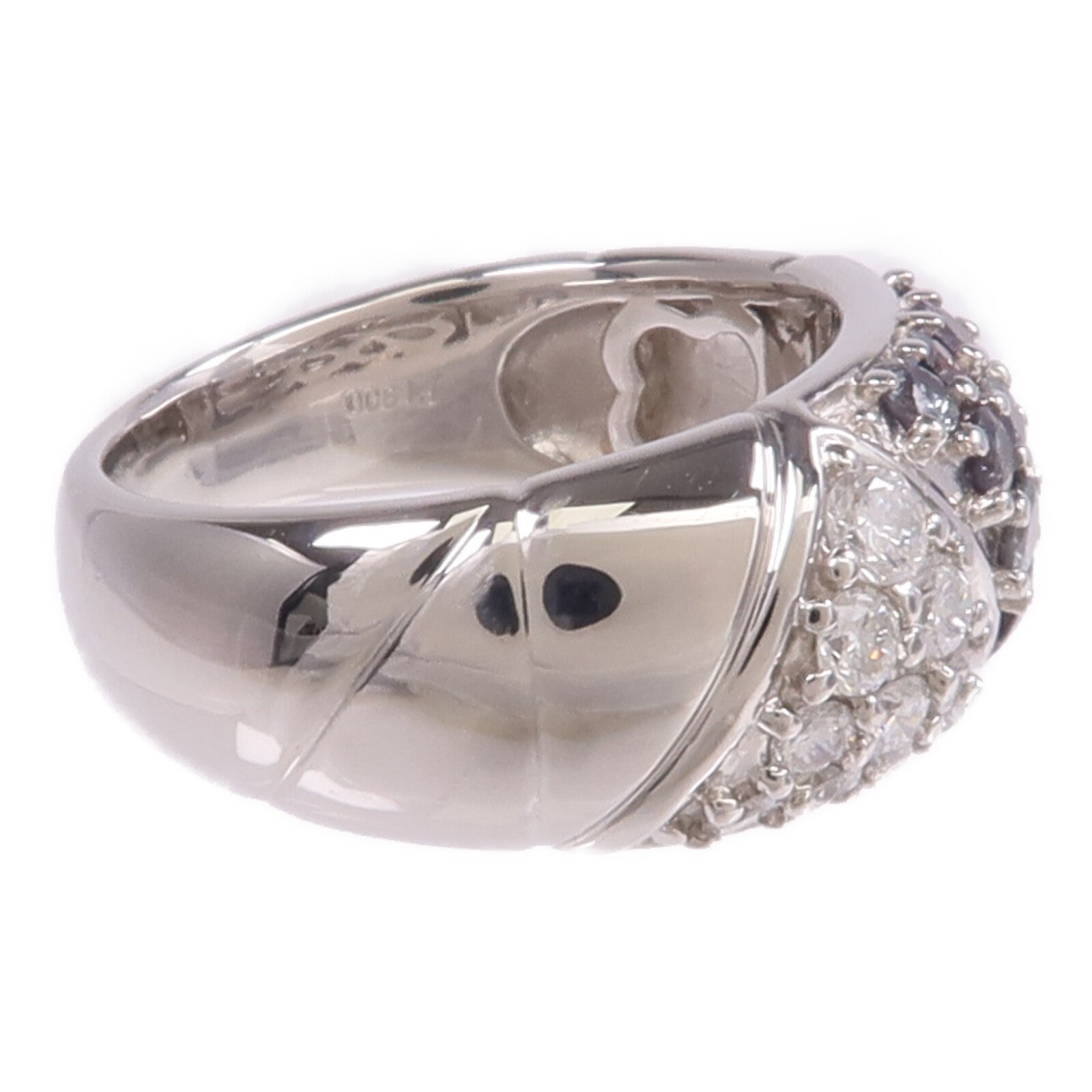 JEWELRY PT900鉑金Alexandrite Diamond Ring亞歷山大石/鑽石戒指US#6.5