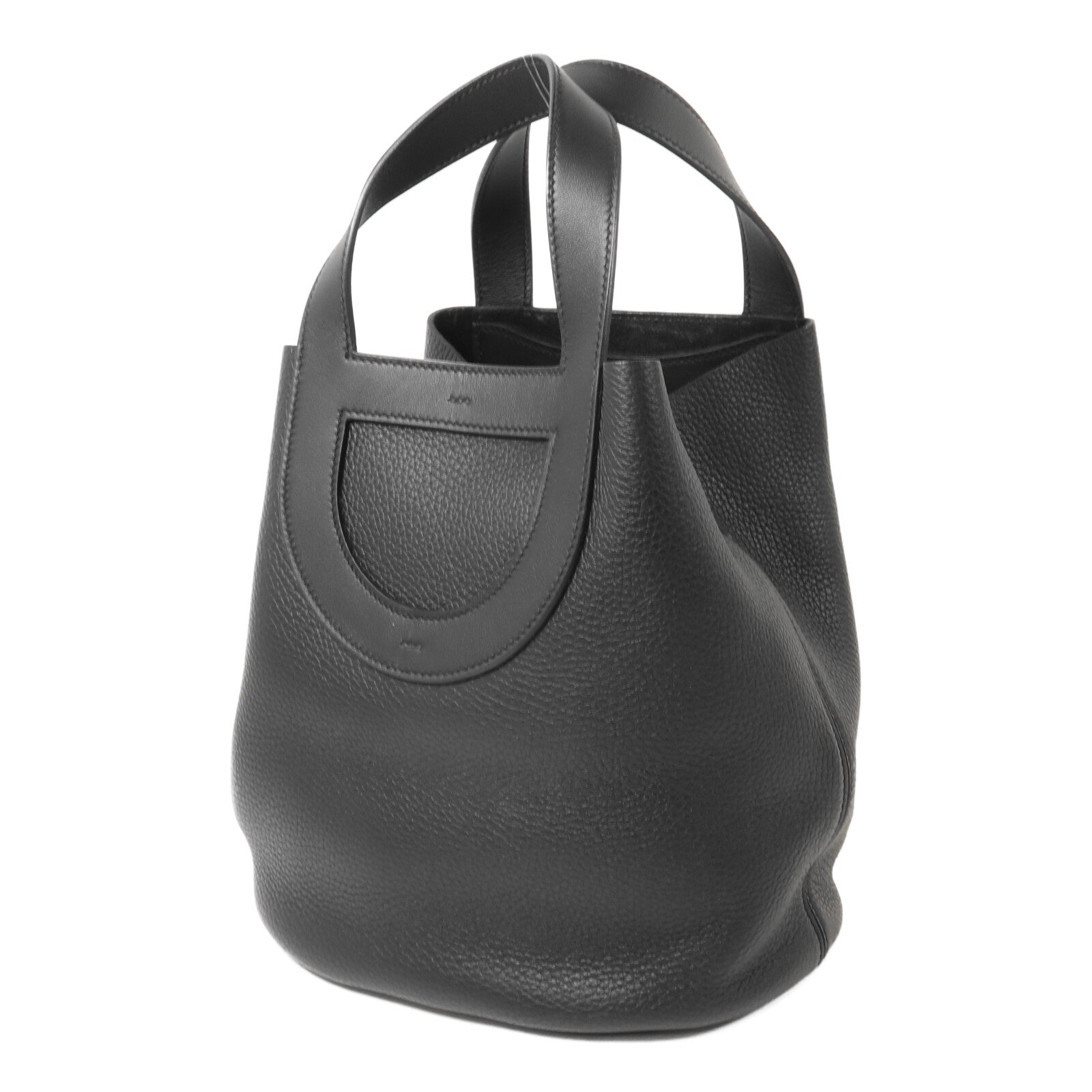 HERMES Clemence皮革In The Loop 23手挽袋Noir