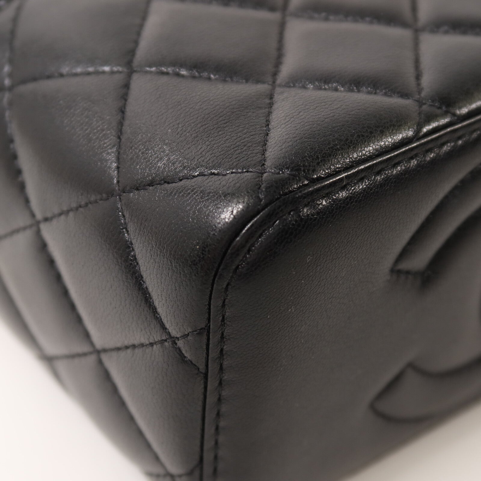 CHANEL 羊皮皮革Vanity Case With Top Handle鏈帶手挽肩背兩用袋