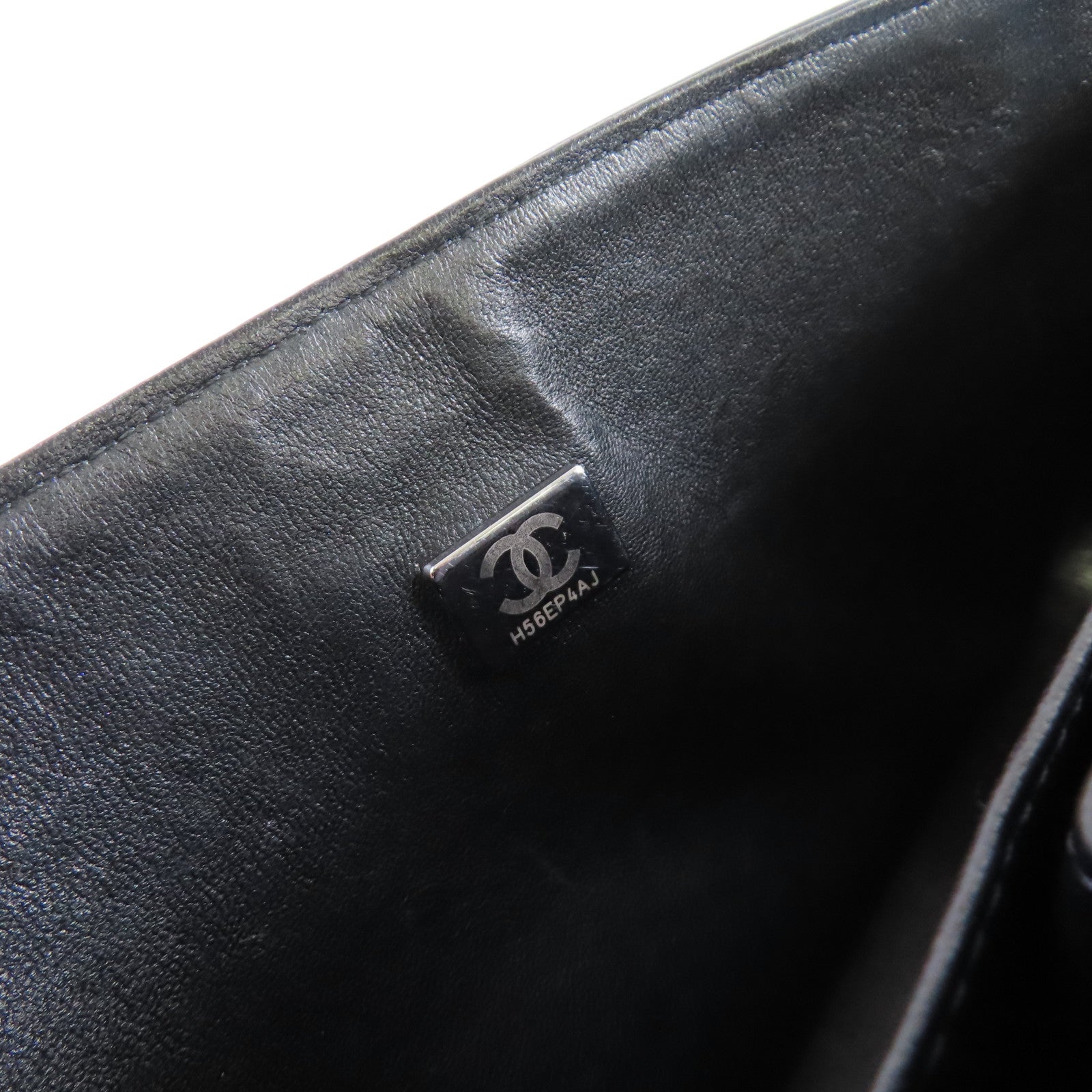 CHANEL 漆皮皮革Classic So Black Chain Shoulder Bag黑扣鏈帶肩背袋黑色