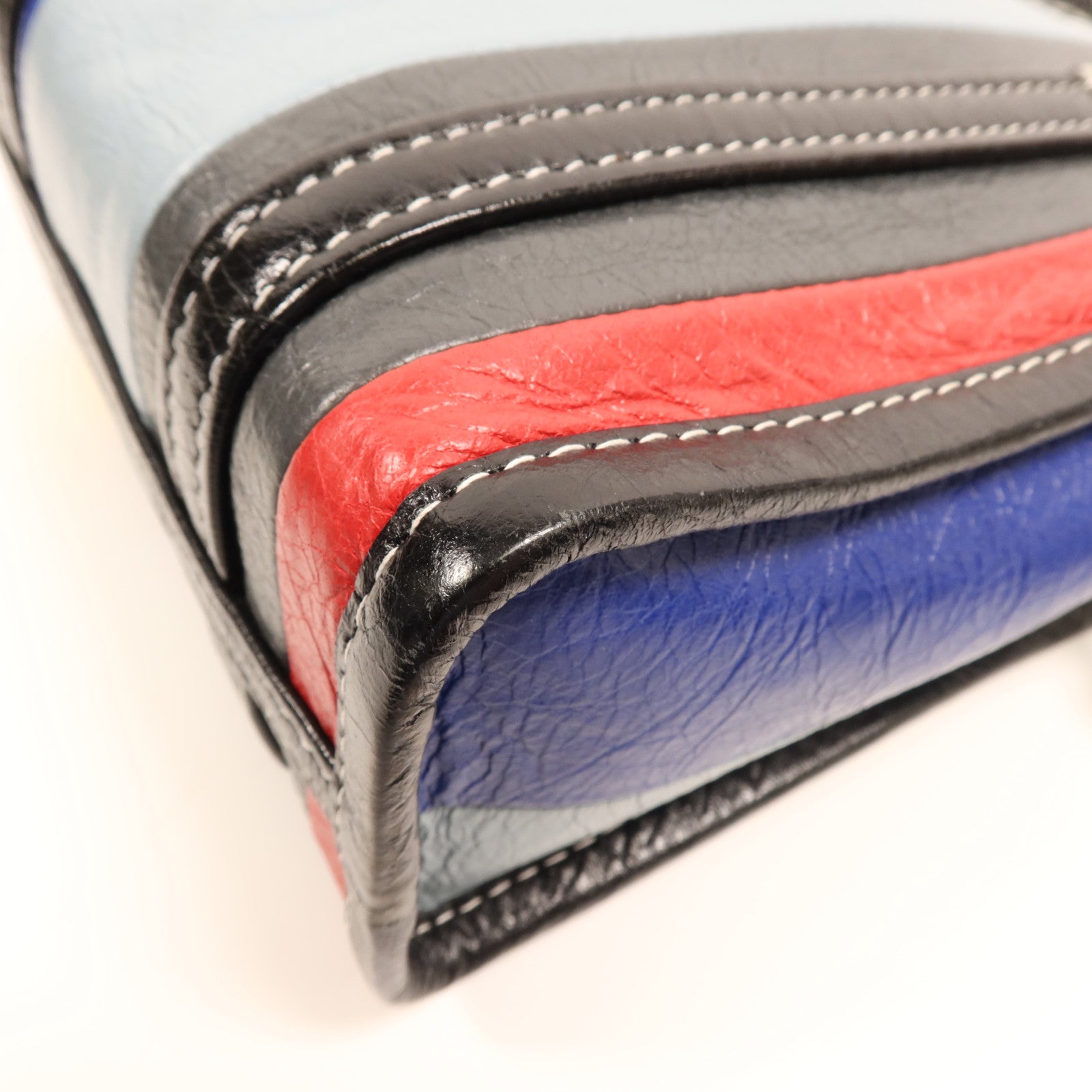 BALENCIAGA 牛皮皮革Shopper XXS銀扣手挽肩背兩用袋