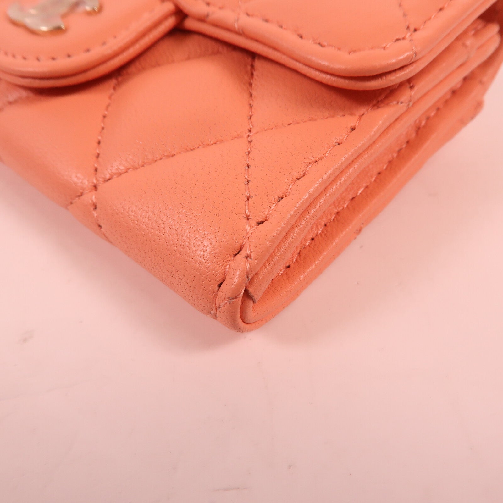 CHANEL 羊皮皮革Card Case金扣卡片套