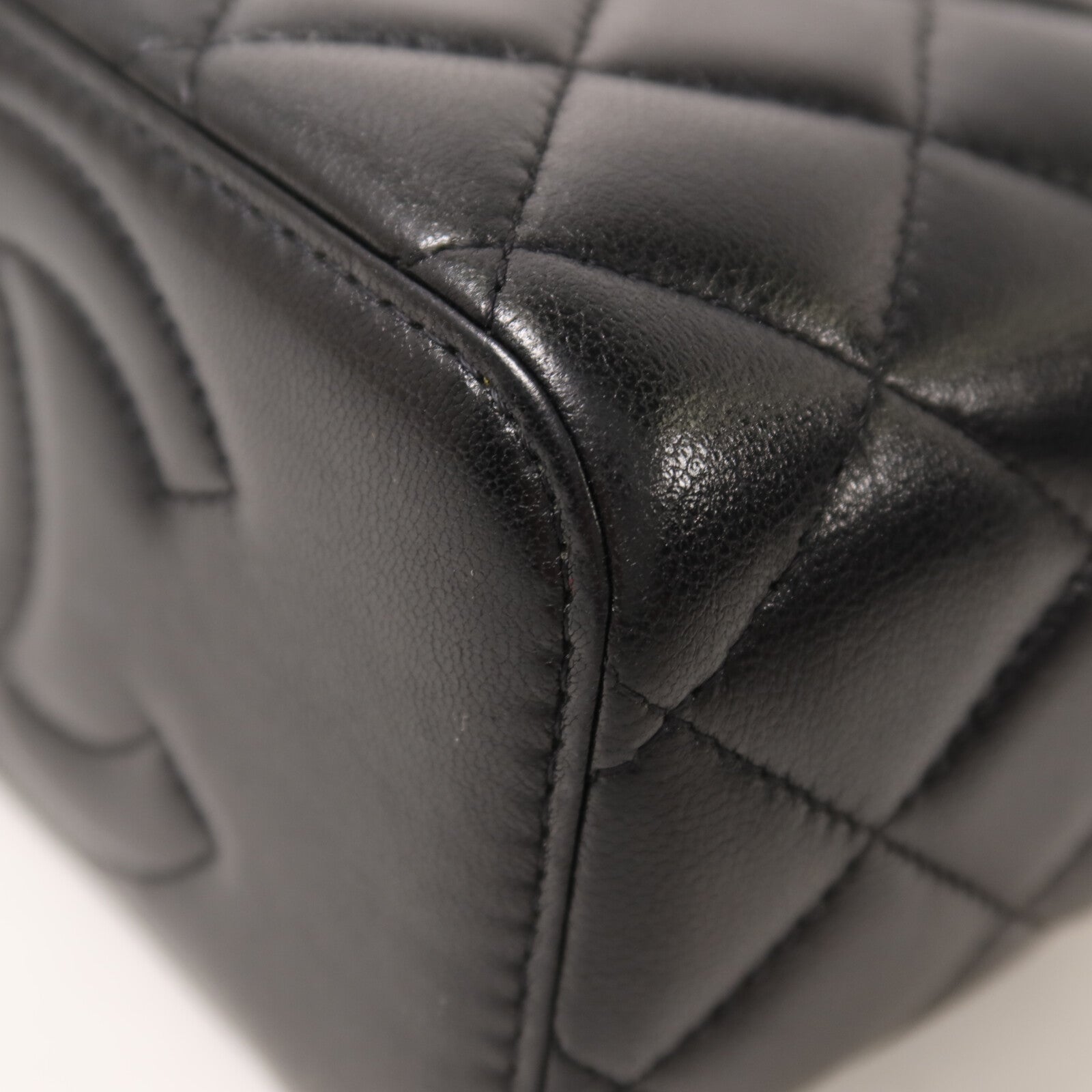 CHANEL 羊皮皮革Vanity Case With Top Handle鏈帶手挽肩背兩用袋