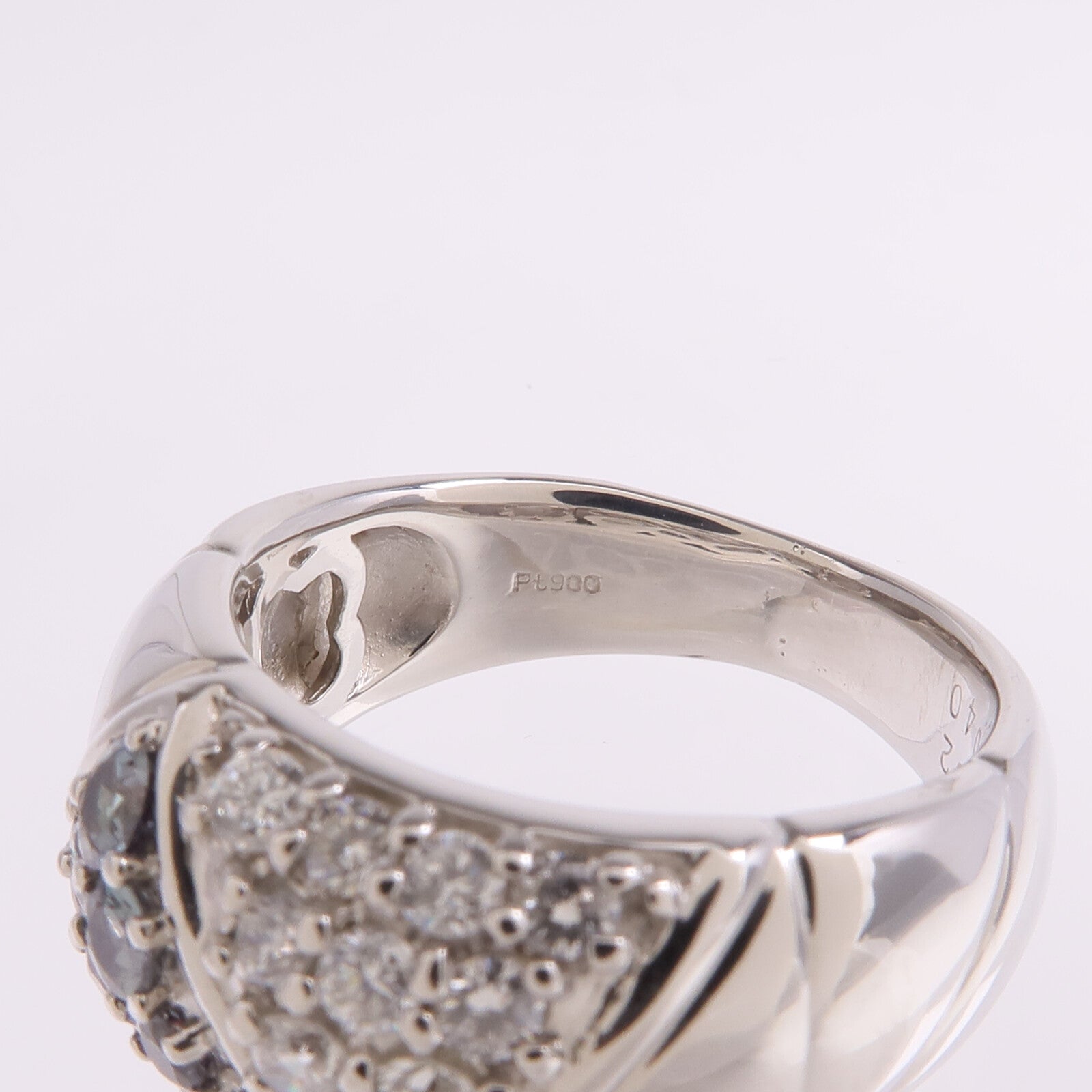 JEWELRY PT900鉑金Alexandrite Diamond Ring亞歷山大石/鑽石戒指US#6.5
