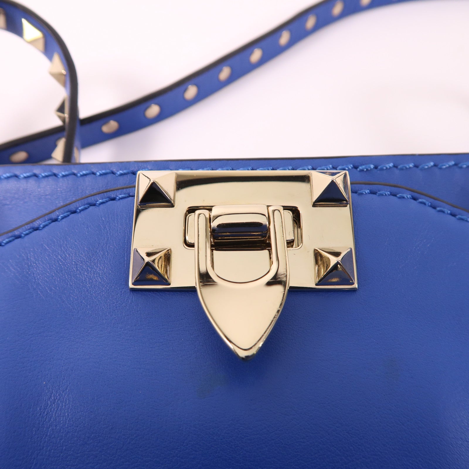 Valentino 【激減優惠】牛皮皮革2 Way Shoulder Bag金扣手挽肩背兩用袋