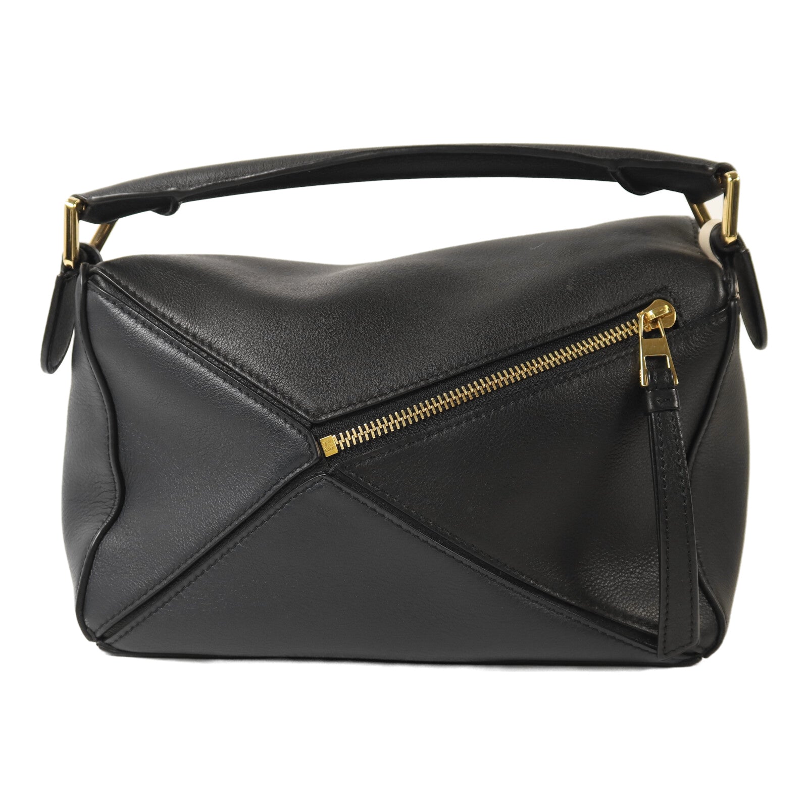 LOEWE 牛皮皮革Puzzle Small金扣手挽肩背兩用袋