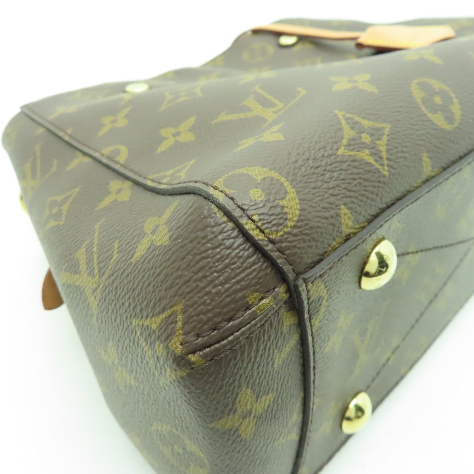 LOUIS VUITTON Monogram Montaigne BB金扣手挽肩背兩用袋啡色