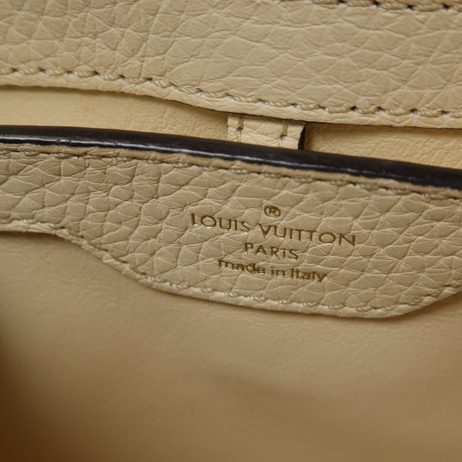 LOUIS VUITTON 牛皮皮革Capucines BB手挽肩背兩用袋