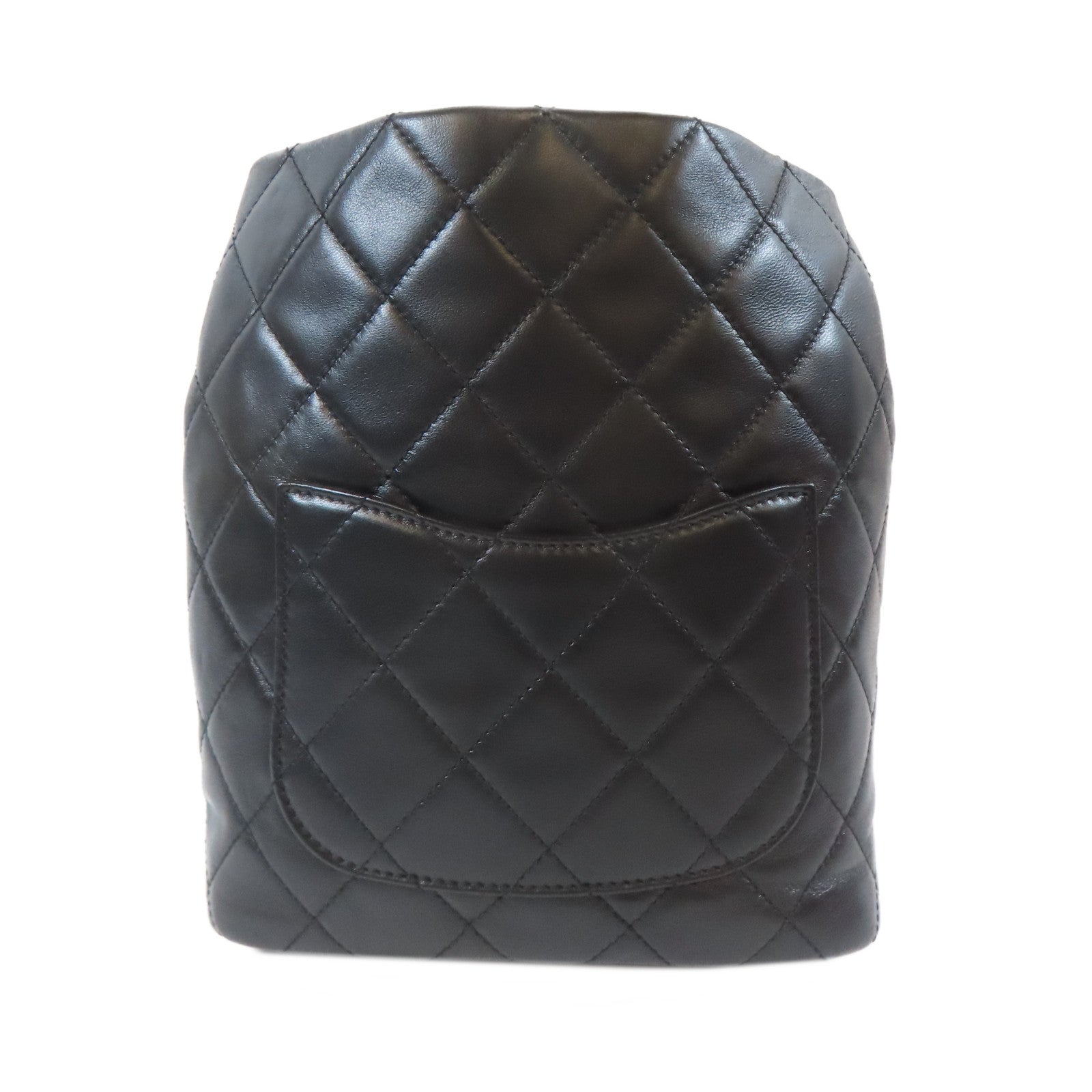 CHANEL 【激減優惠】菱格羊皮皮革Bucket Bag金扣鏈帶肩背袋黑色