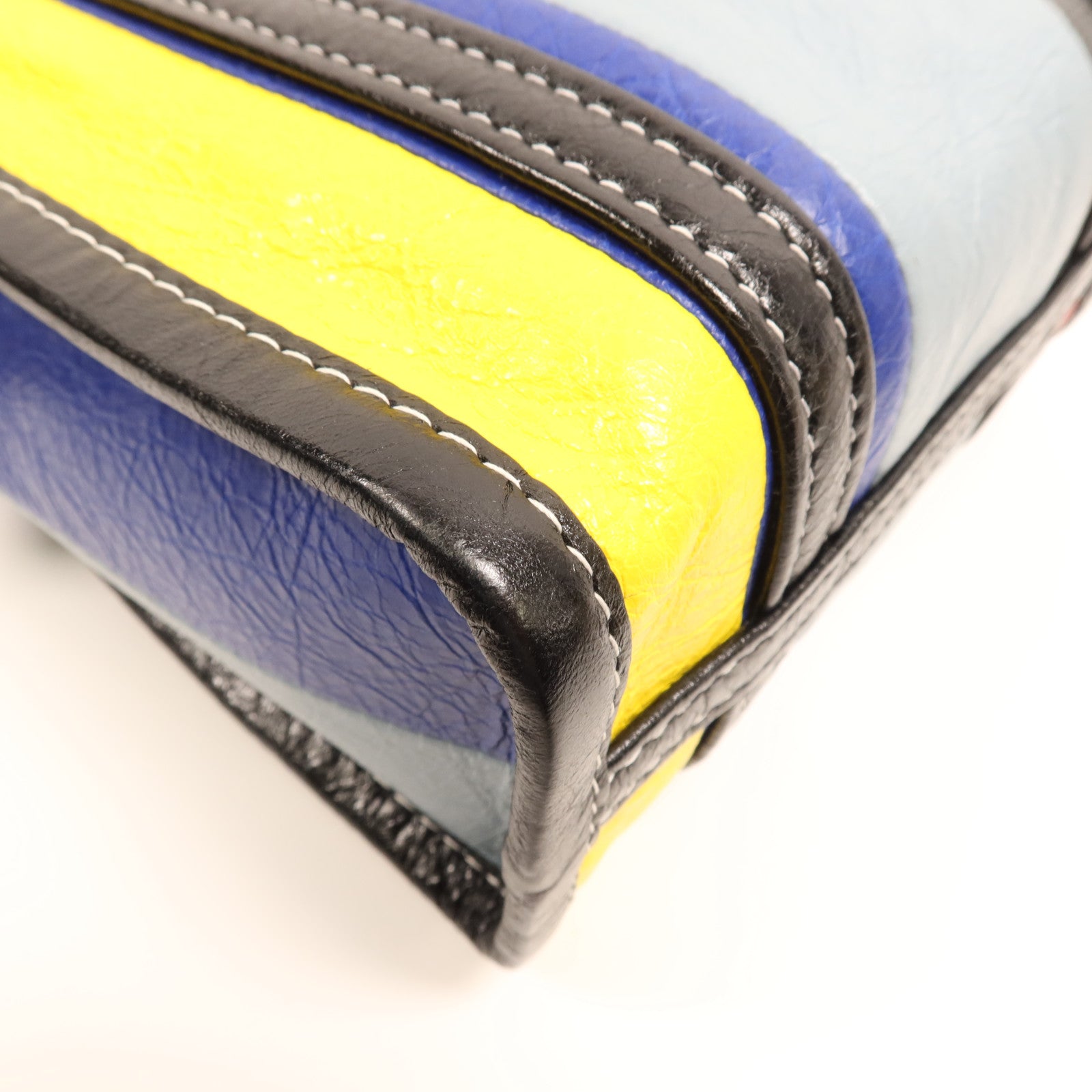 BALENCIAGA 牛皮皮革Shopper XXS銀扣手挽肩背兩用袋