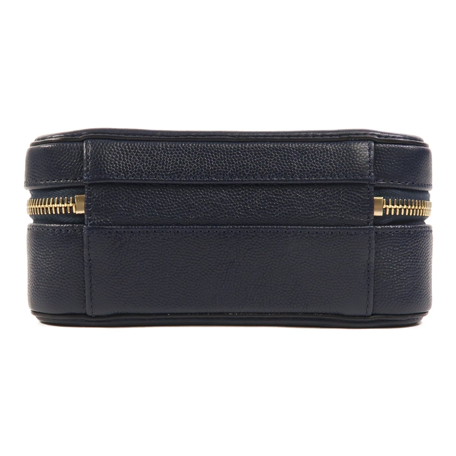 CHANEL 牛皮皮革Vanity Case金扣鏈帶手挽肩背兩用袋