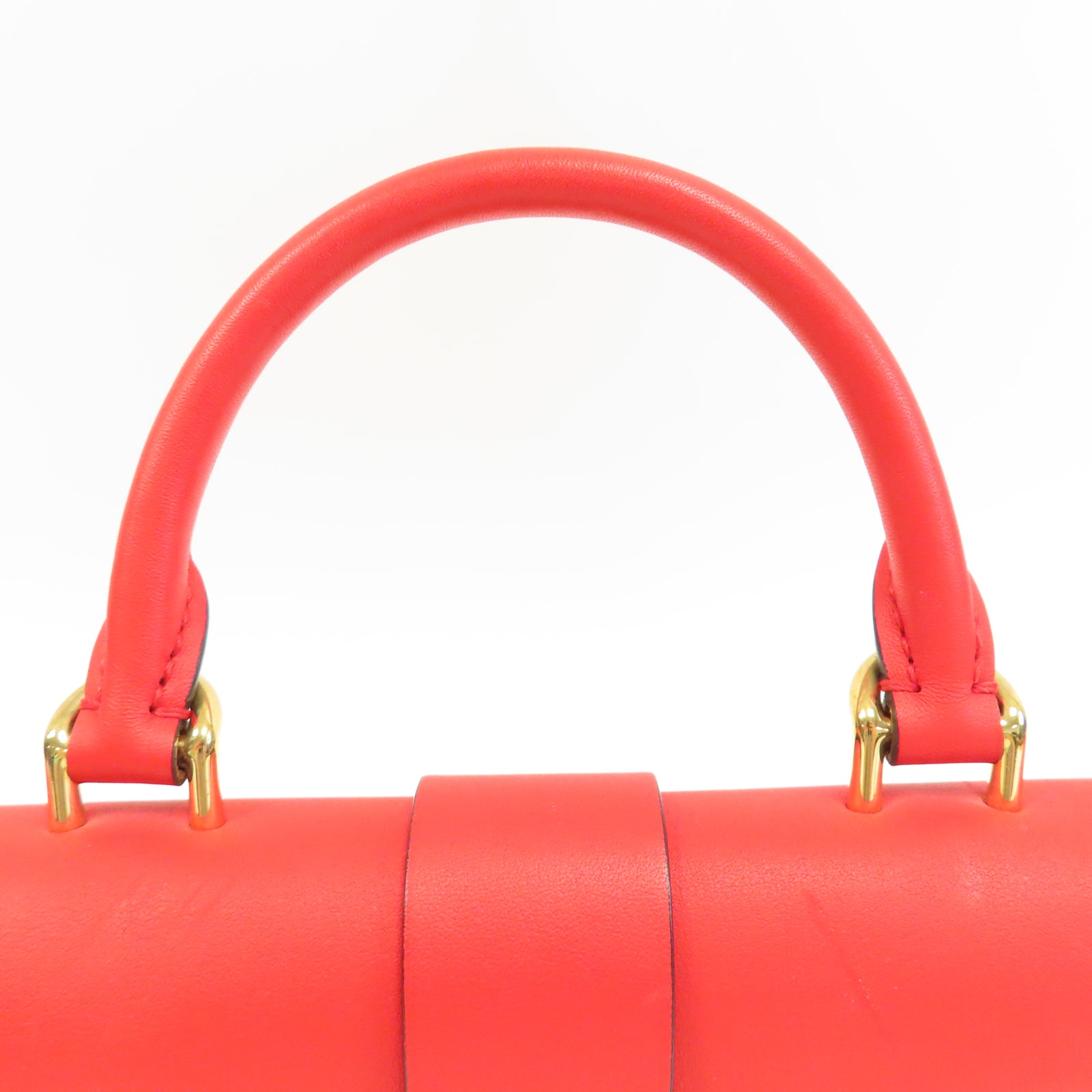 LOUIS VUITTON Monogram/皮革Locky金扣手挽肩背兩用袋啡色/紅色