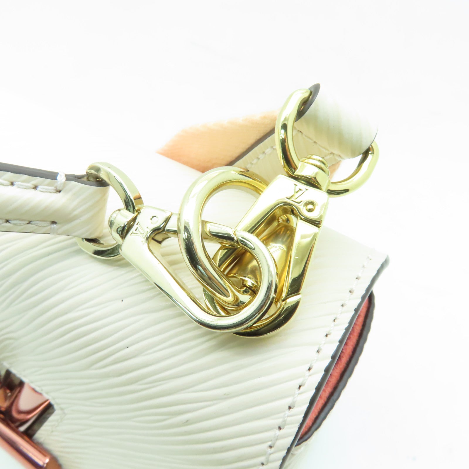 LOUIS VUITTON 【激減優惠】Epi Twist PM金扣手挽肩背兩用袋白色