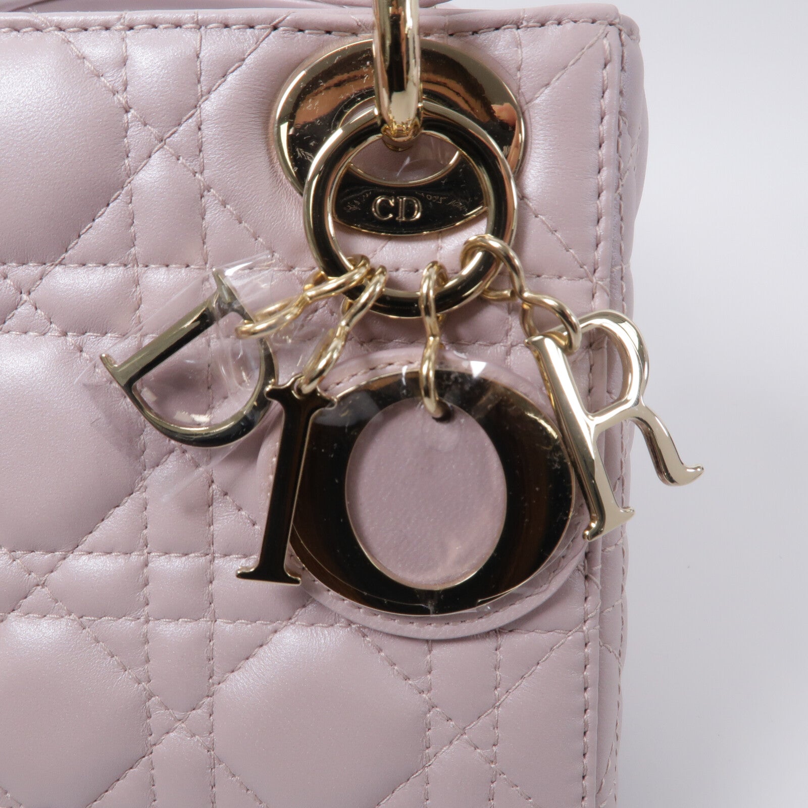 Dior 羊皮皮革Lady Dior Mini手挽肩背兩用袋