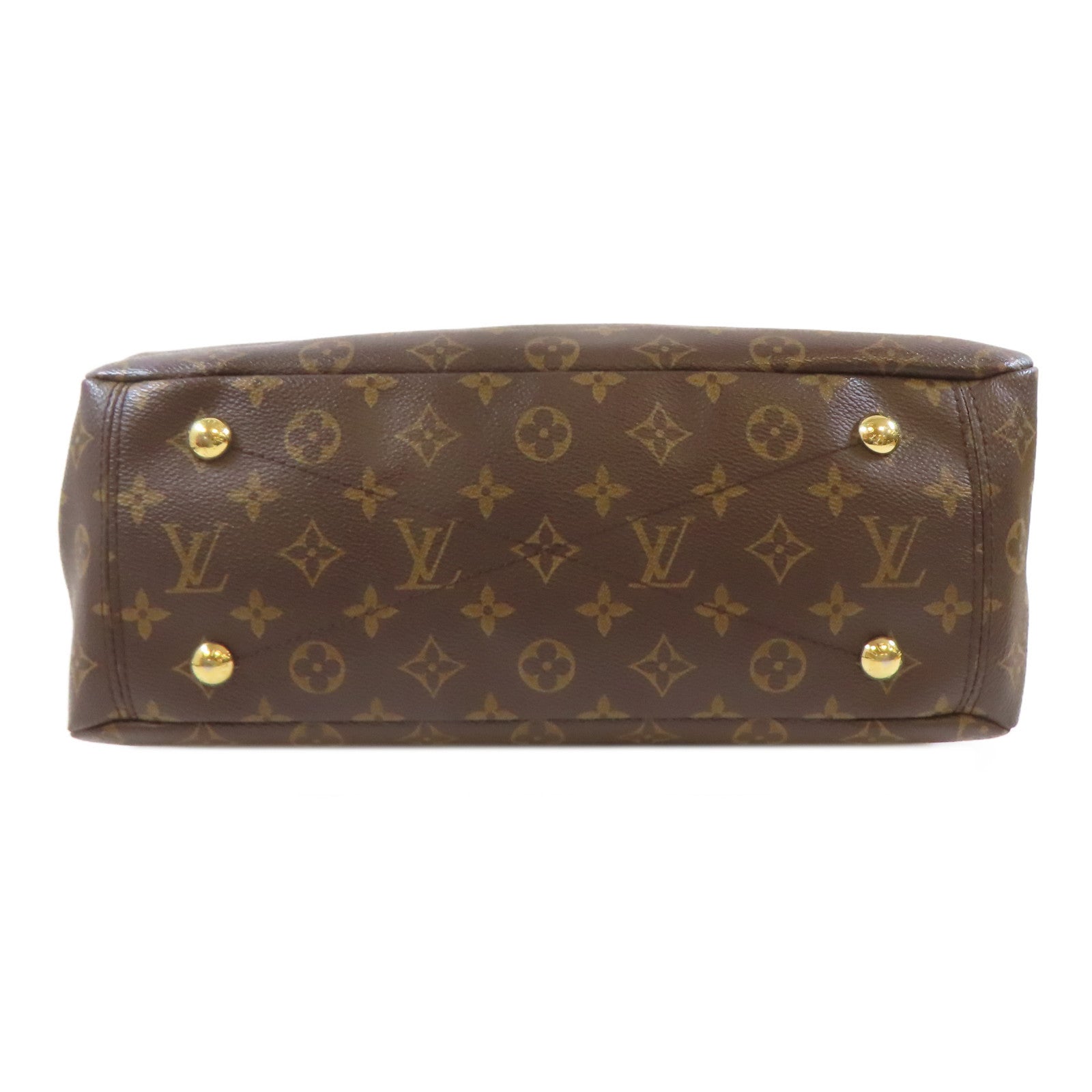 LOUIS VUITTON 【激減優惠】Monogram Pallas MM金扣手挽肩背兩用袋啡色/紅色