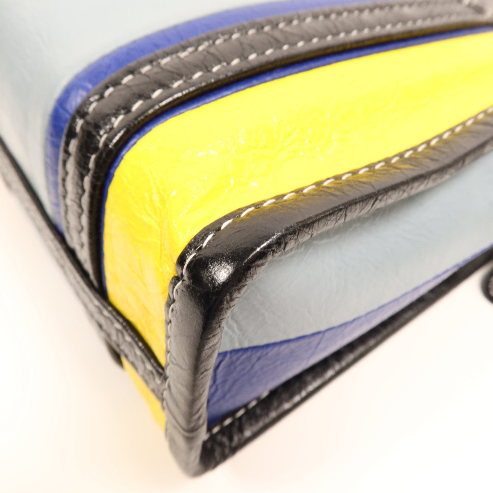 BALENCIAGA 牛皮皮革Shopper XXS銀扣手挽肩背兩用袋