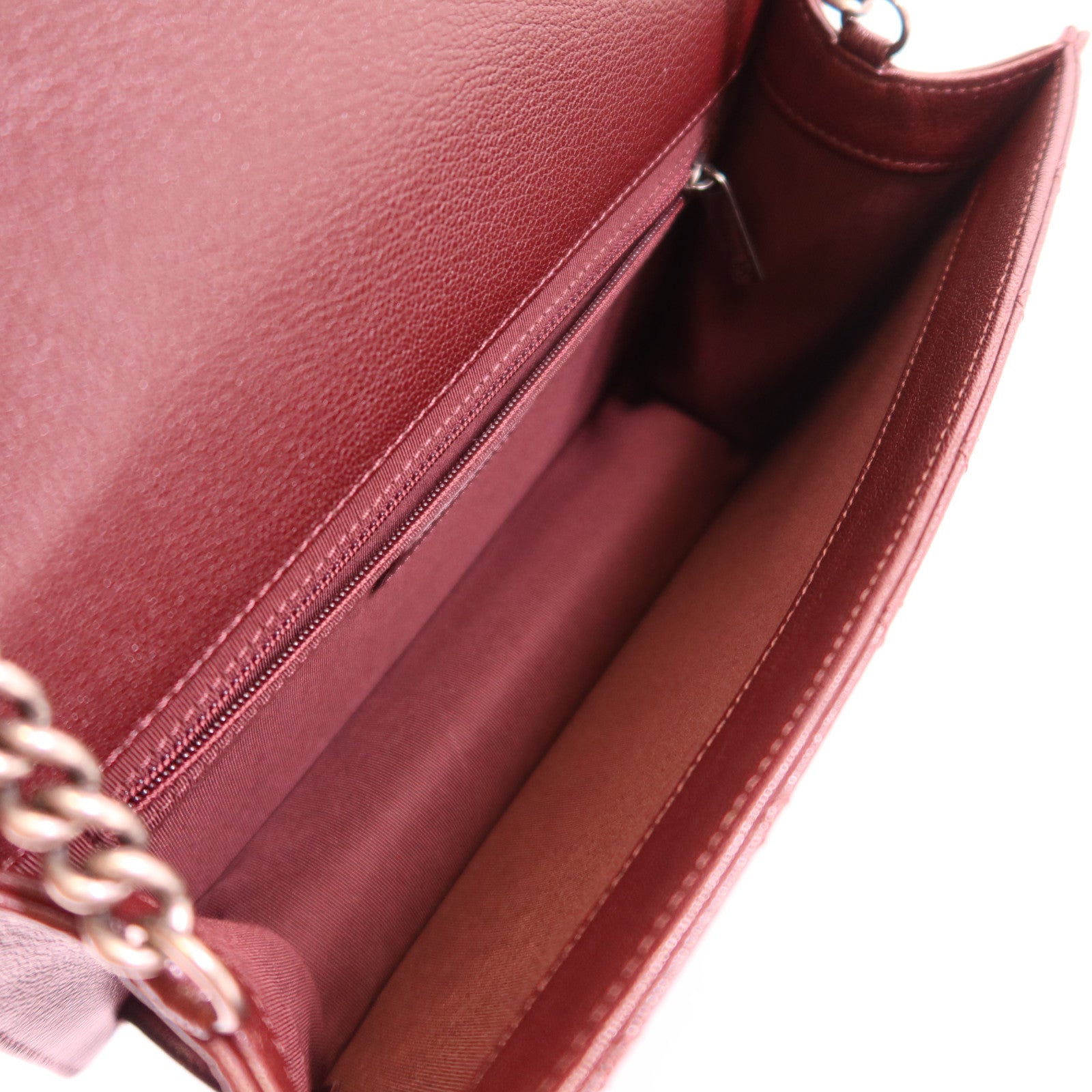 CHANEL 牛皮皮革CC University Flap Bag銀扣鏈帶手挽肩背兩用袋