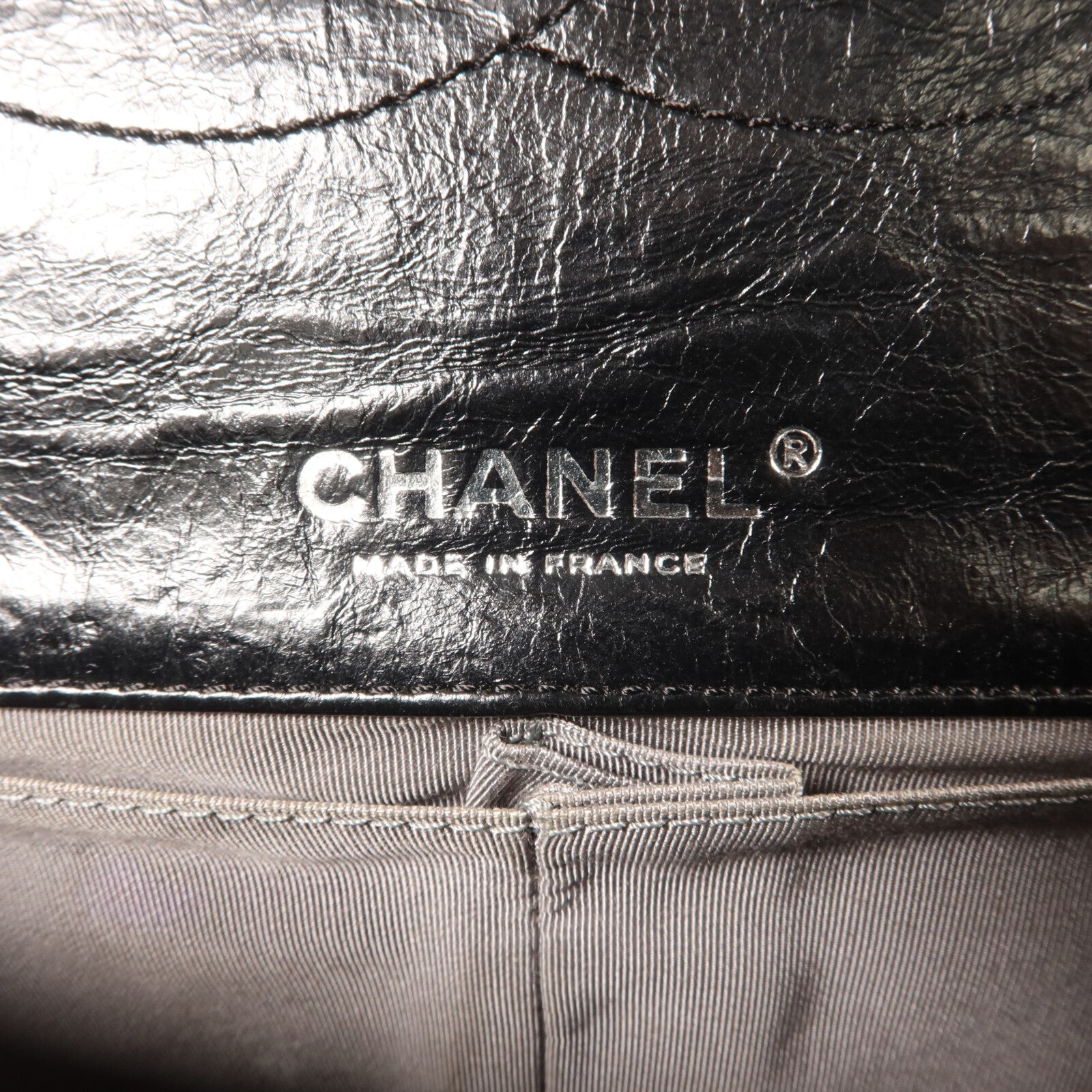 CHANEL 牛皮皮革2.55鏈帶肩背袋