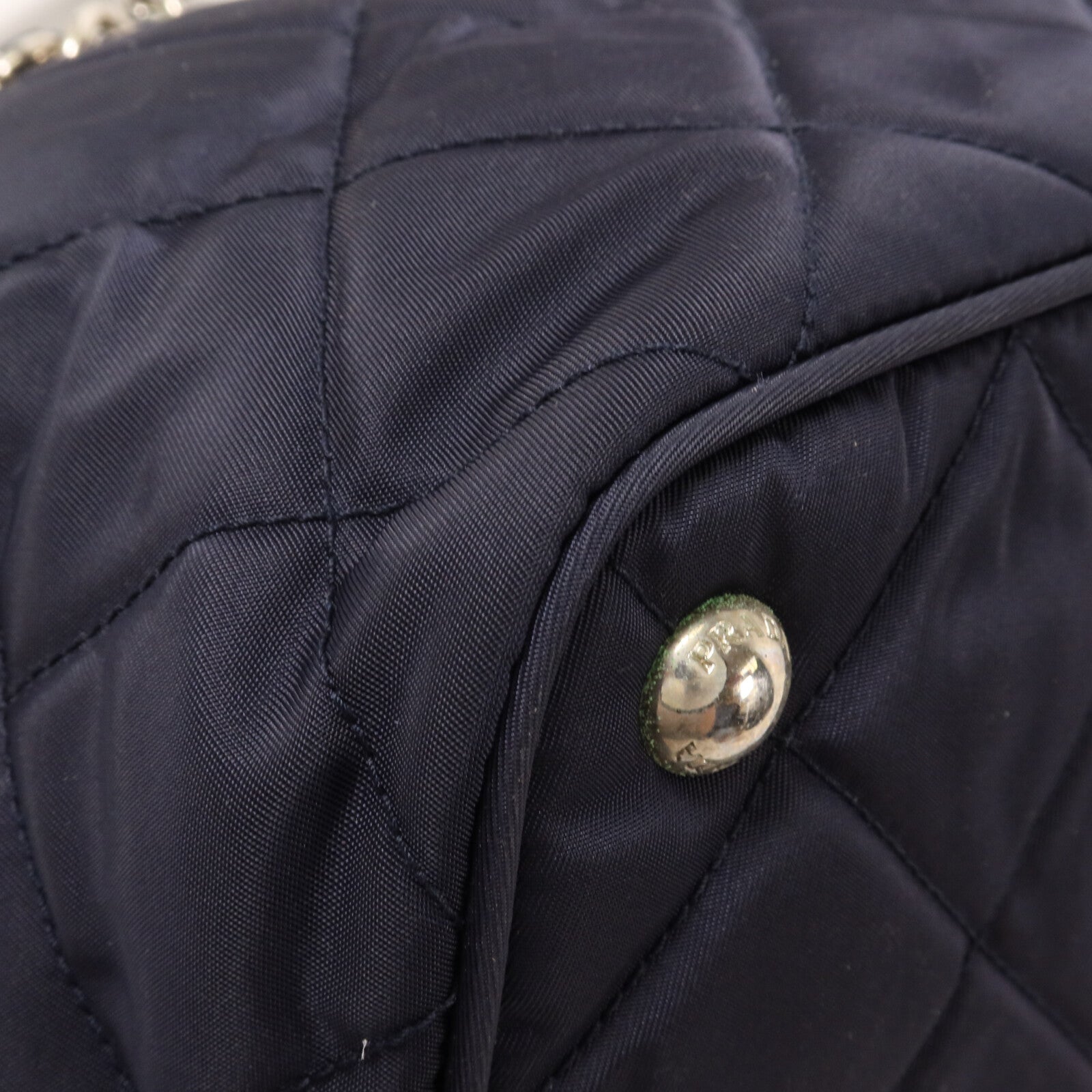 PRADA 尼龍Quilted Chain Shoulder鏈帶手挽肩背兩用袋