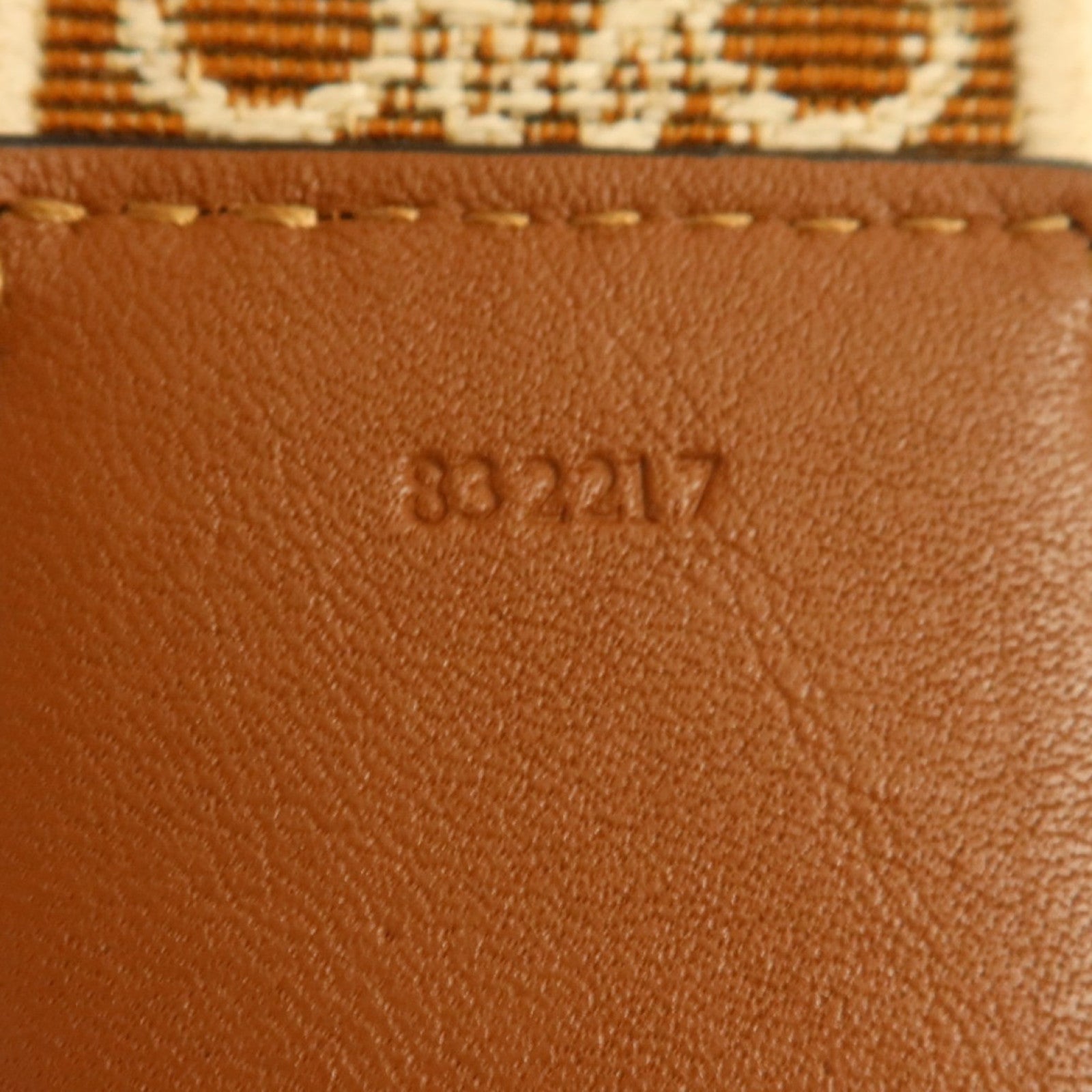 LOEWE 帆布/牛皮皮革Shoulder Strap金扣肩帶