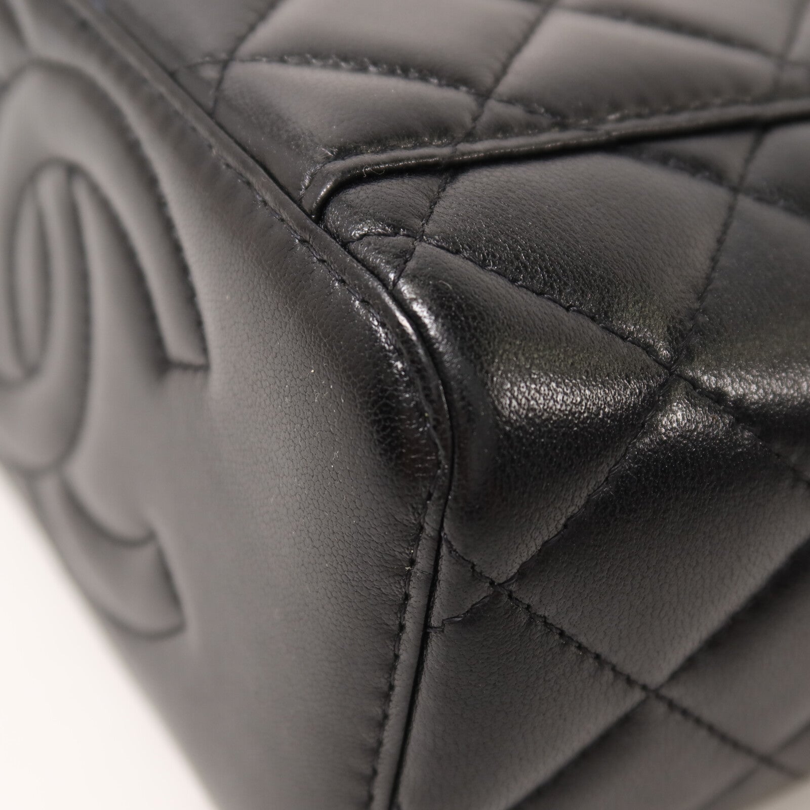 CHANEL 羊皮皮革Vanity Case With Top Handle鏈帶手挽肩背兩用袋