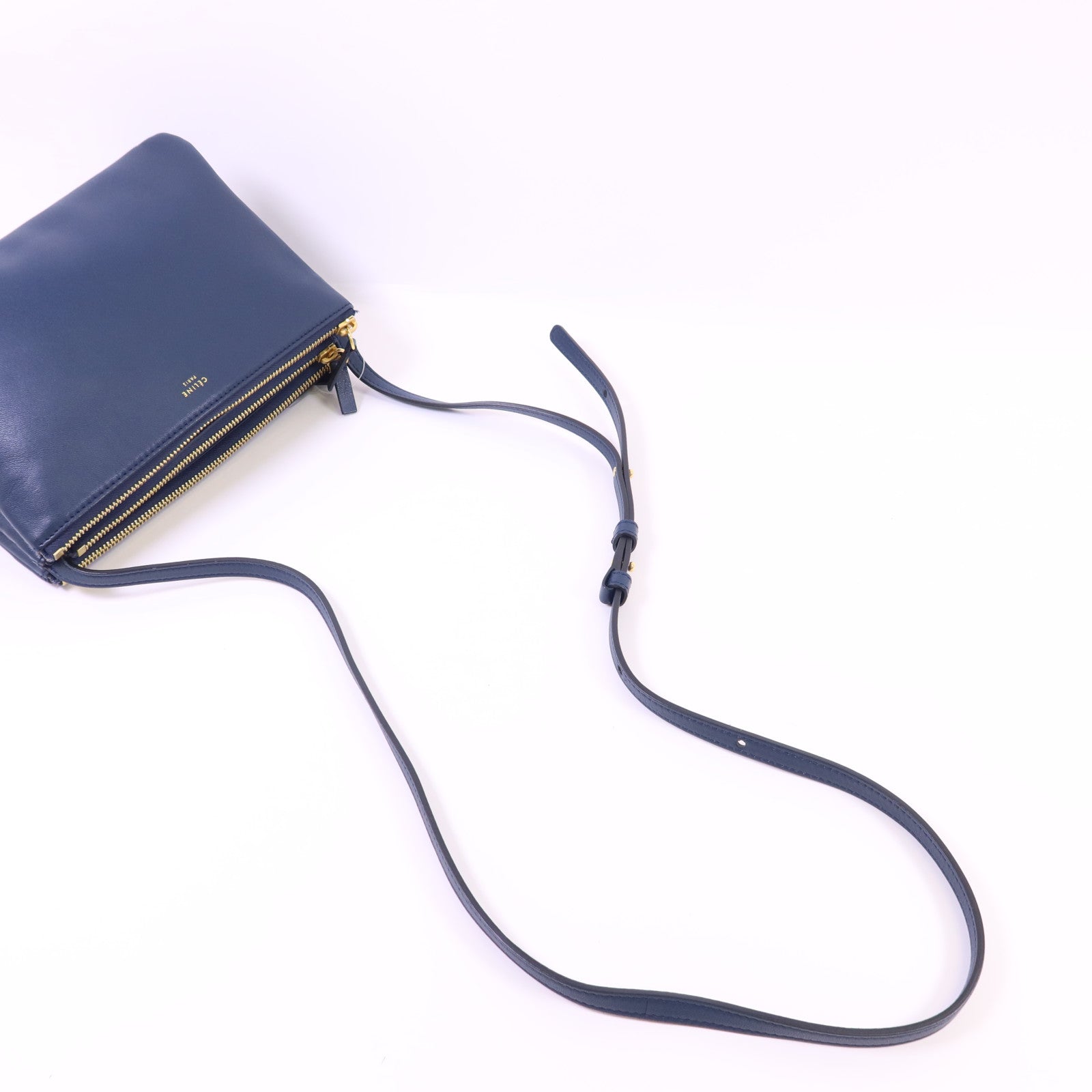 CELINE 羊皮皮革Trio Bag金扣肩背袋