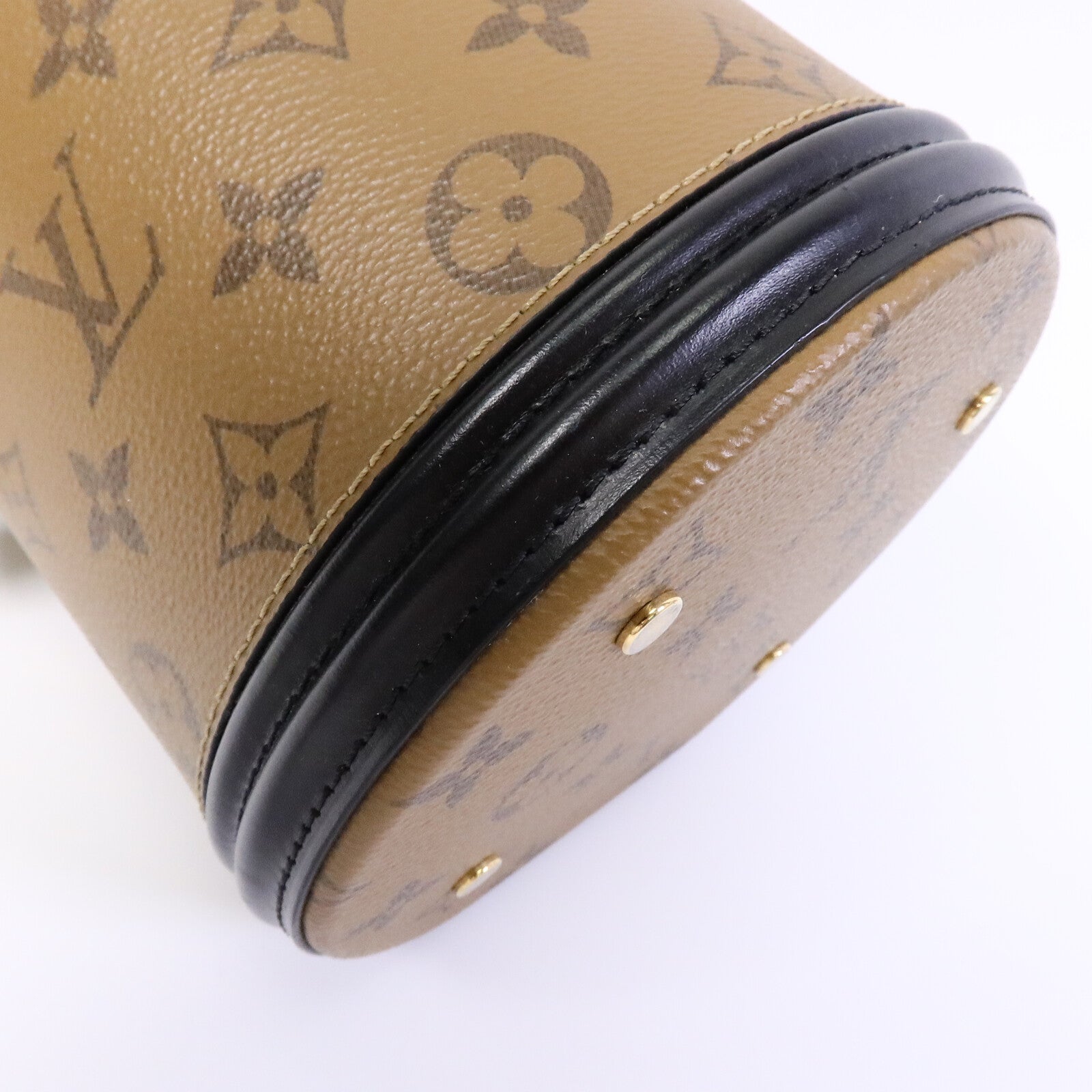 LOUIS VUITTON Monogram Reverse Cannes金扣手挽肩背兩用袋